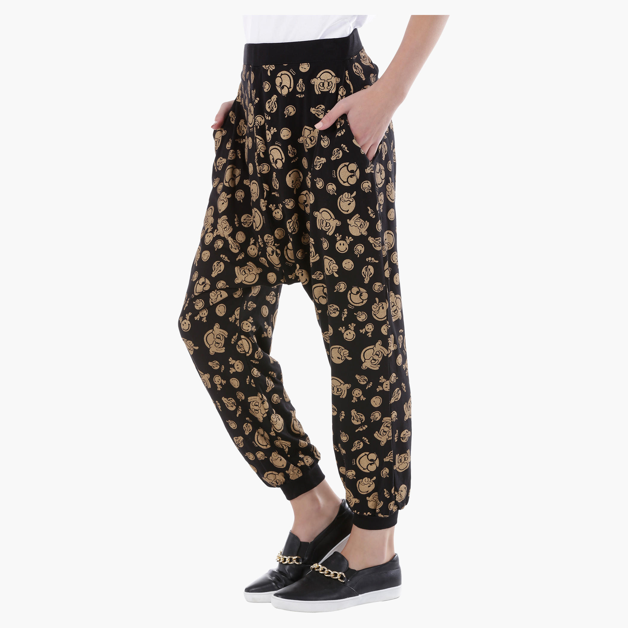 Smiley World Printed Jog Pants-women-clothing-bottoms-joggers-image-3