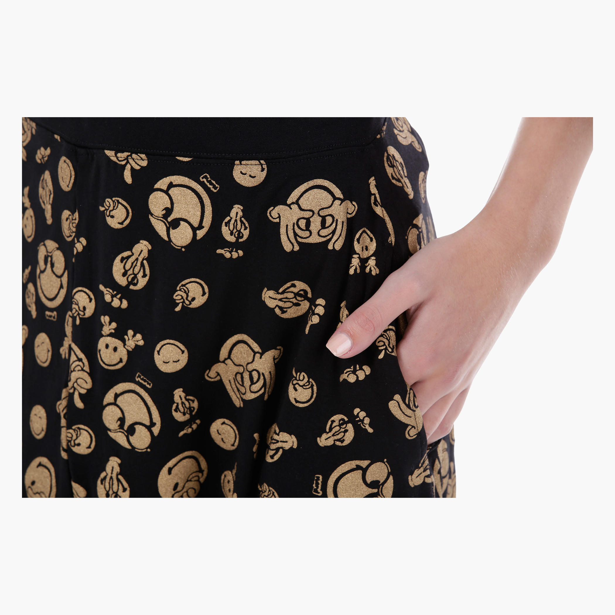 Smiley World Printed Jog Pants-women-clothing-bottoms-joggers-image-2