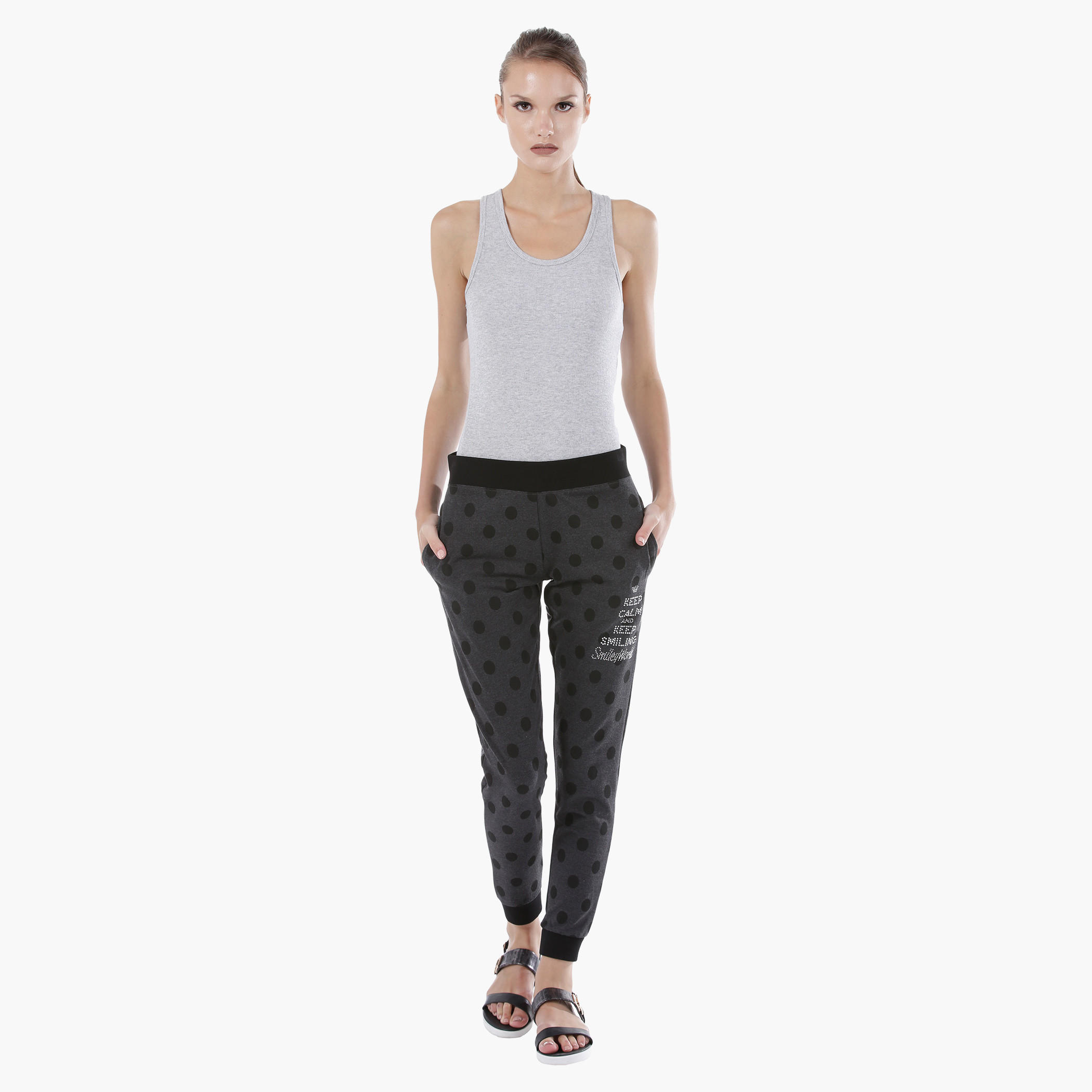 Smiley World Printed Jog Pants-women-clothing-bottoms-joggers-image-1