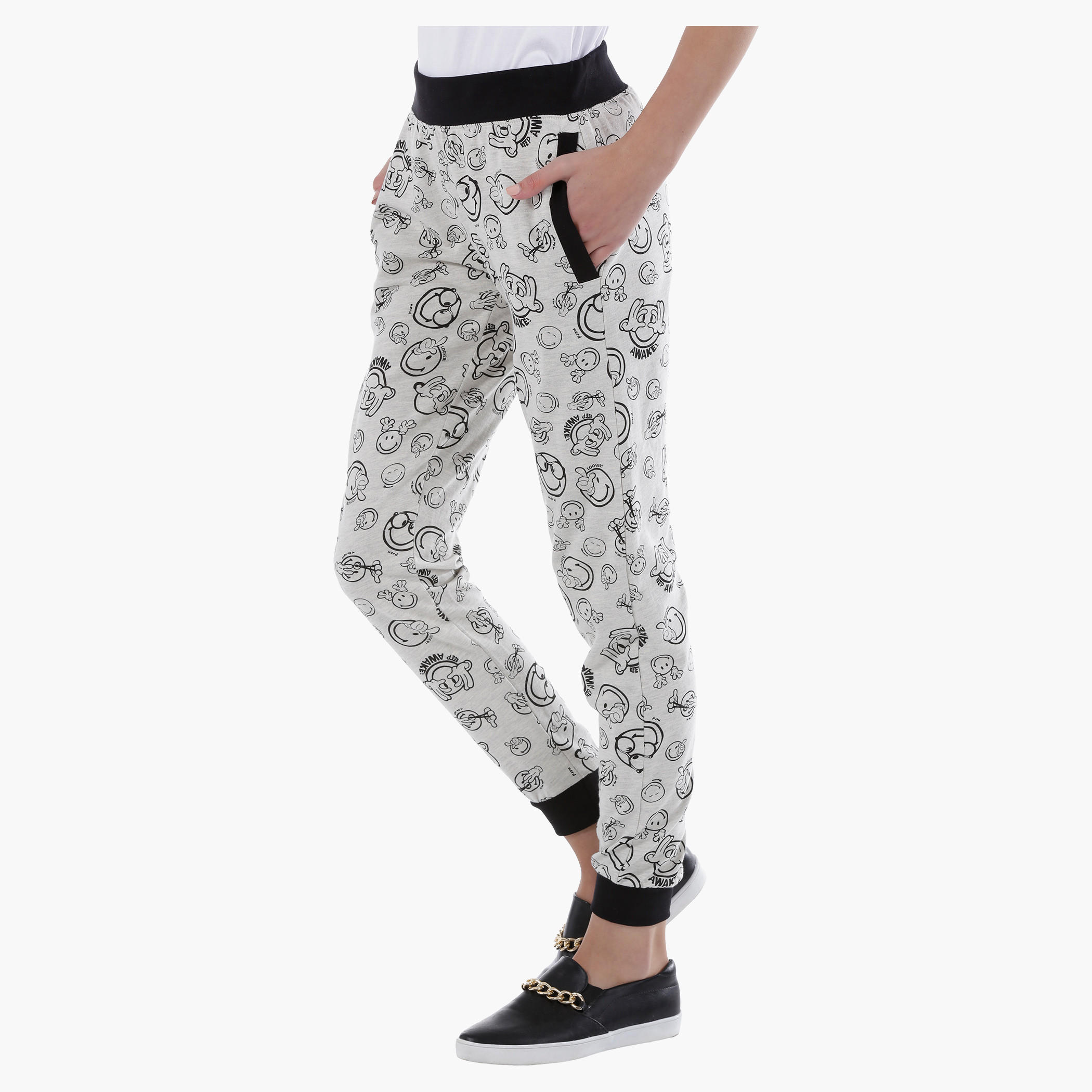 Smiley World Printed Jog Pants-women-clothing-bottoms-joggers-image-3