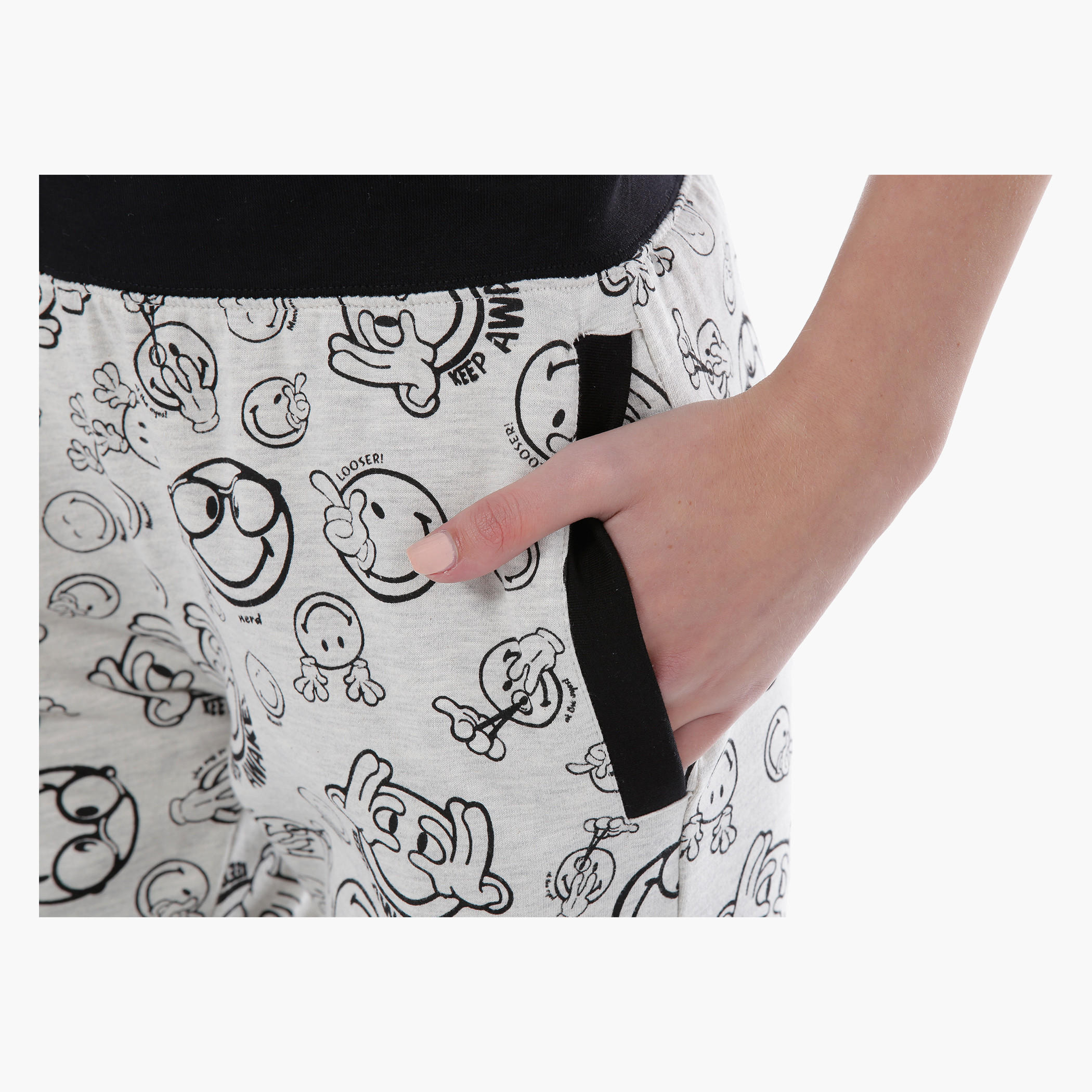Smiley World Printed Jog Pants-women-clothing-bottoms-joggers-image-4