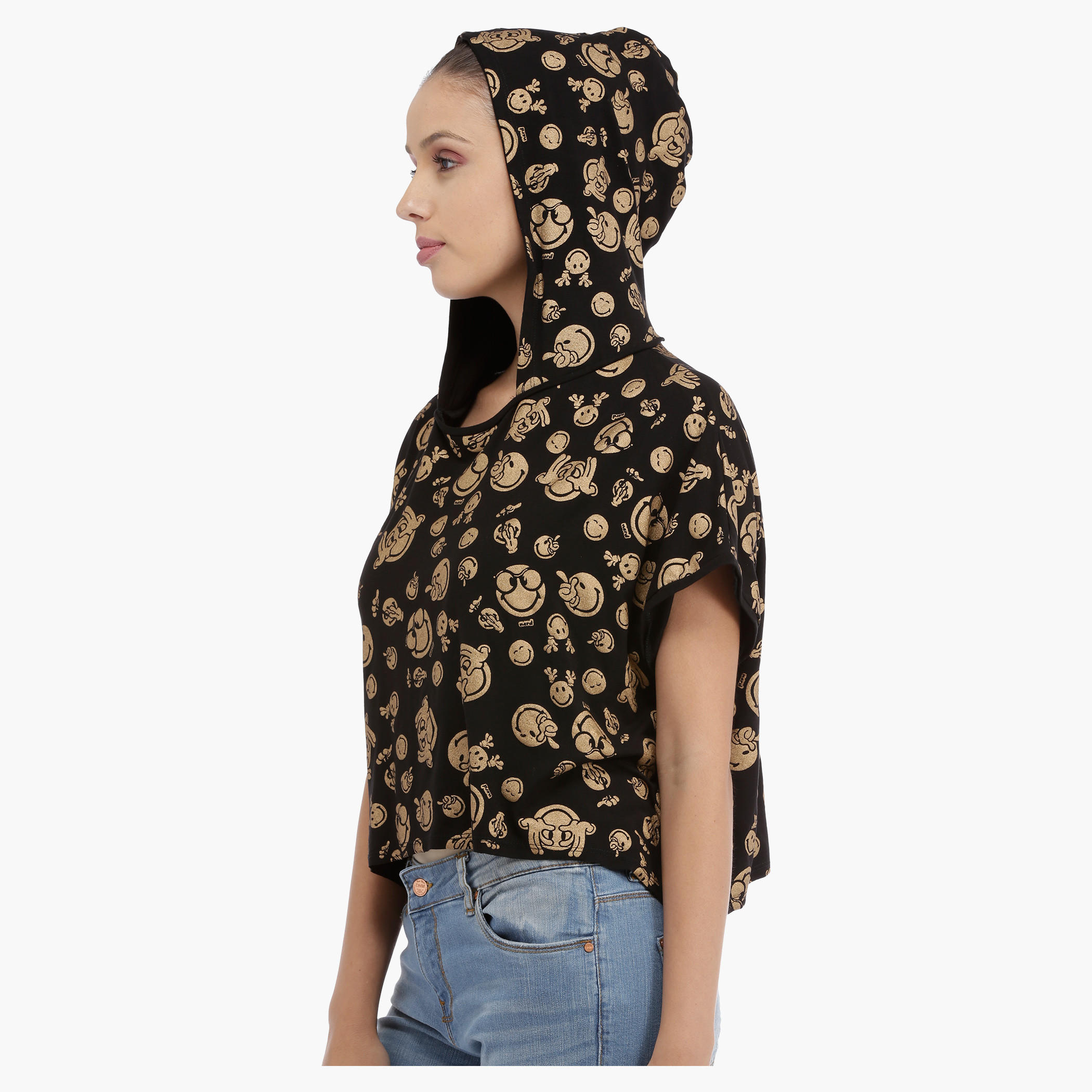 Smiley World Cotton Printed Top with Hood-women-winterwear-hoodiesandsweatshirts-hoodies-image-3