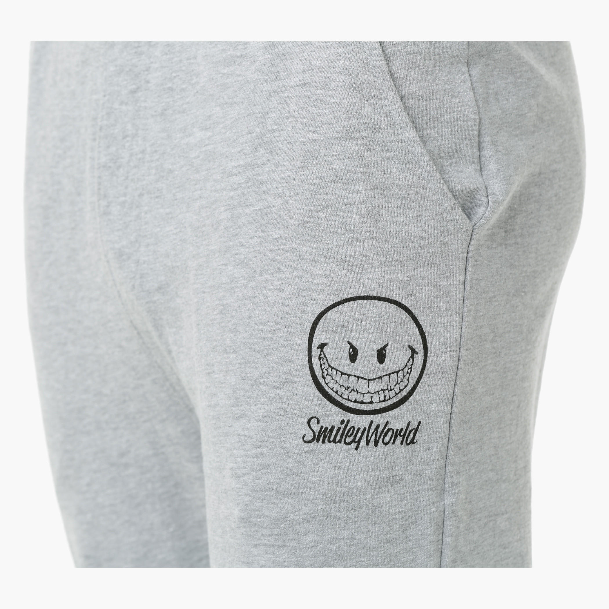 Smiley World Cotton Melange Pants with Tipping in Regular Fit-men-clothing-bottoms-joggers-image-4