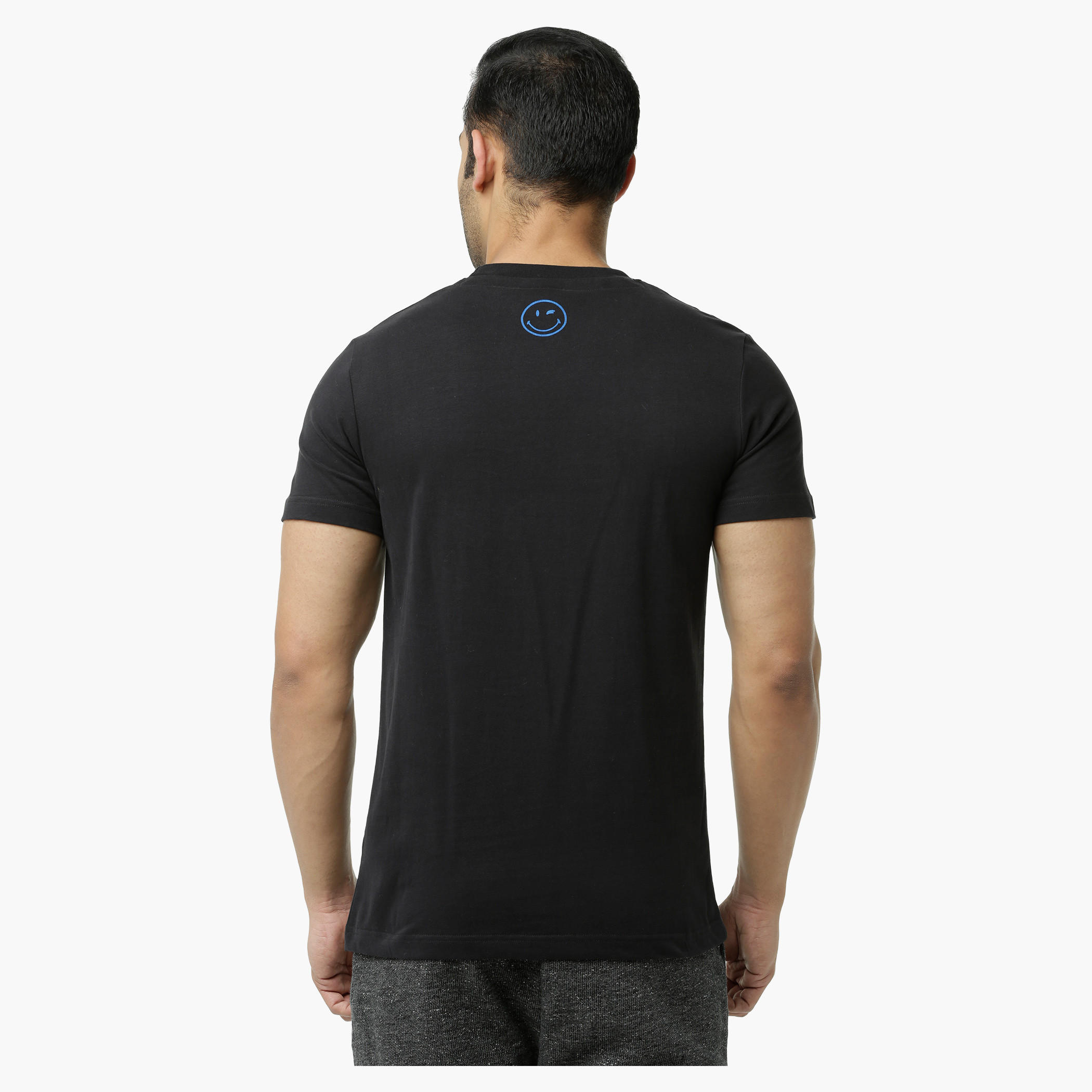Smiley World Cotton Graphic Print T-Shirt in Regular Fit-men-clothing-tshirtsandpolos-tshirts-image-2