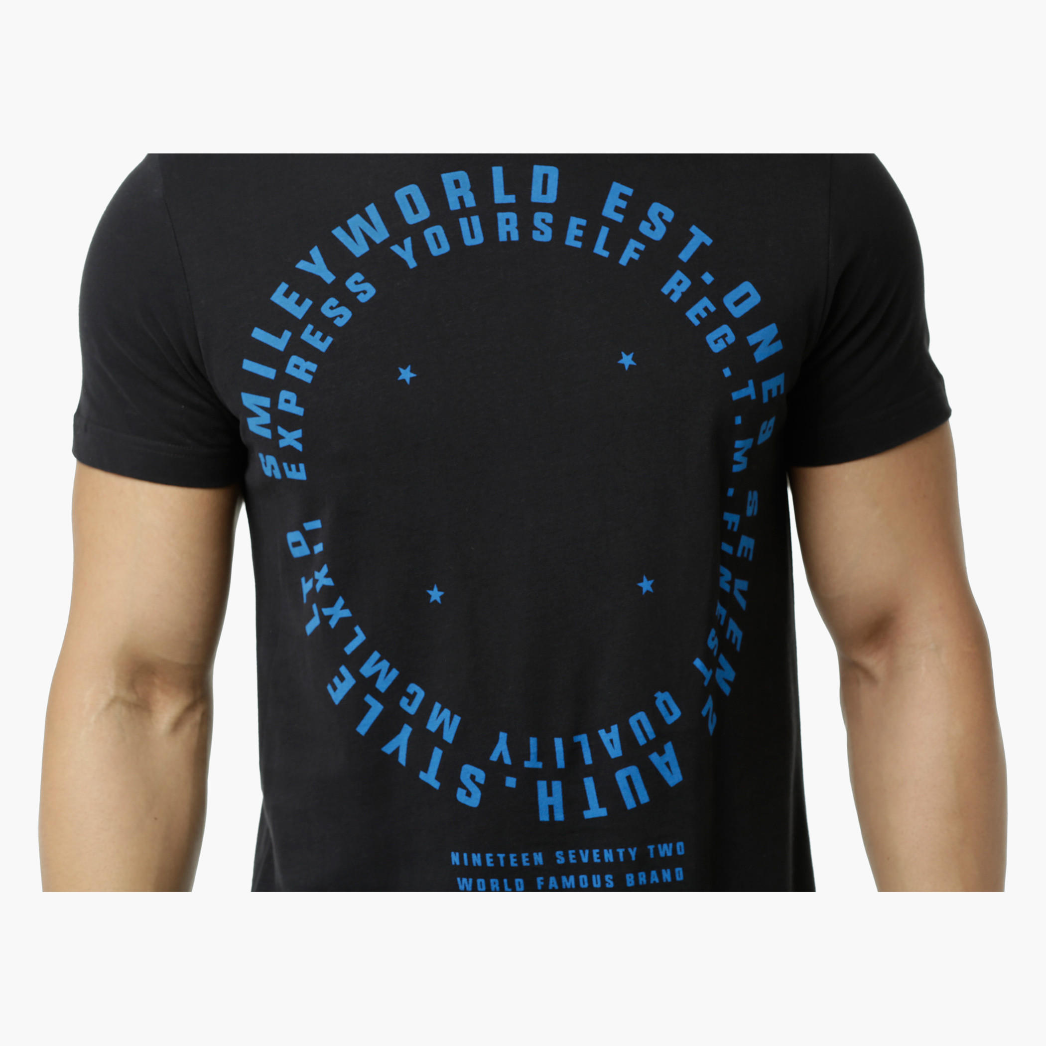 Smiley World Cotton Graphic Print T-Shirt in Regular Fit-men-clothing-tshirtsandpolos-tshirts-image-4