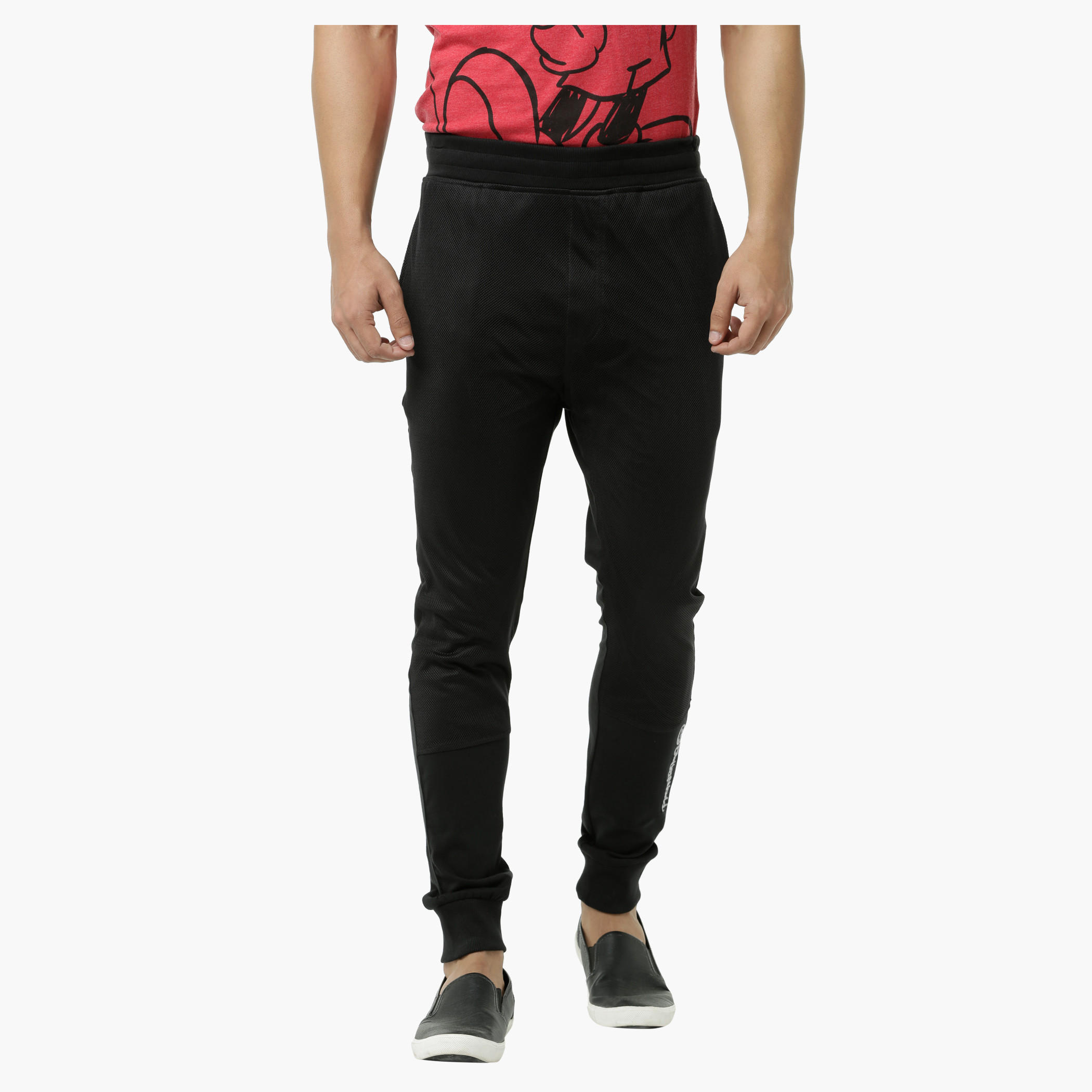 Smiley World Cotton Jog Pants with Cuffed Hem-men-clothing-bottoms-joggers-image-1