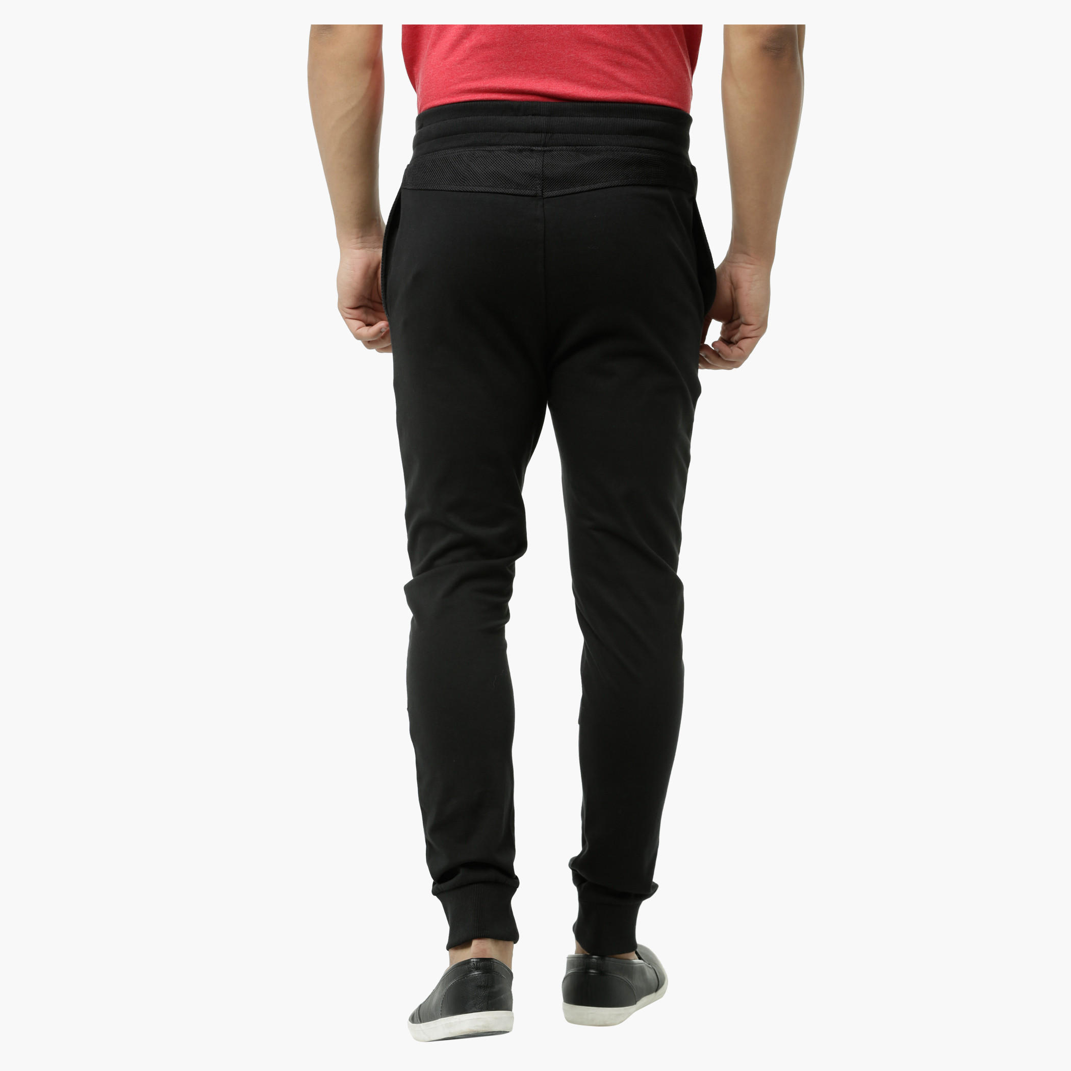 Smiley World Cotton Jog Pants with Cuffed Hem-men-clothing-bottoms-joggers-image-2