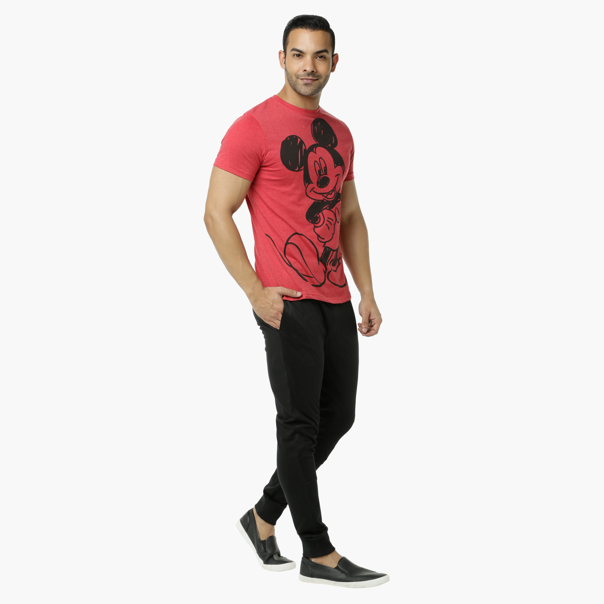 Smiley World Cotton Jog Pants with Cuffed Hem-men-clothing-bottoms-joggers-image-5