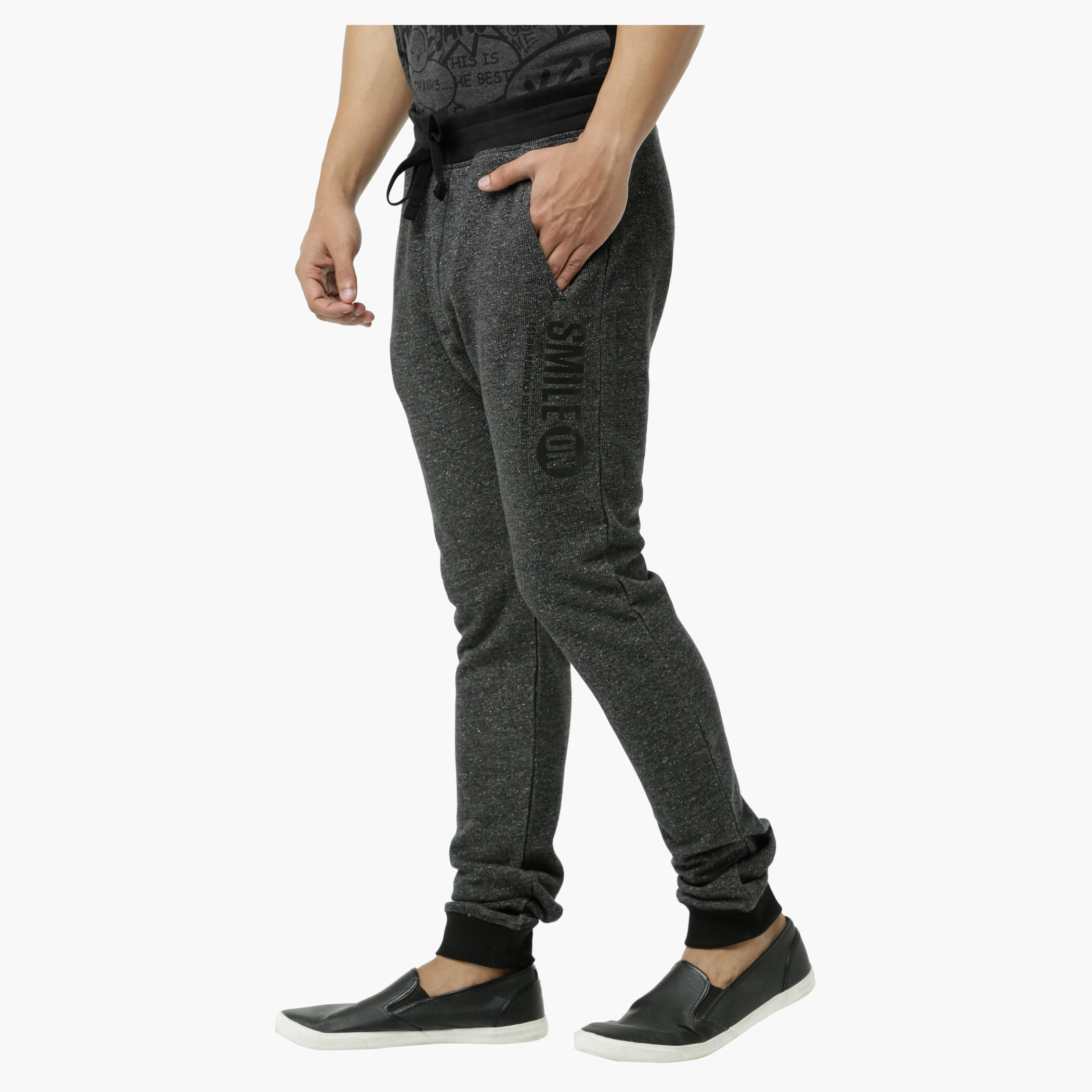 Smiley World Printed Cotton Jog Pants with Cuffed Hem-men-clothing-bottoms-joggers-image-3