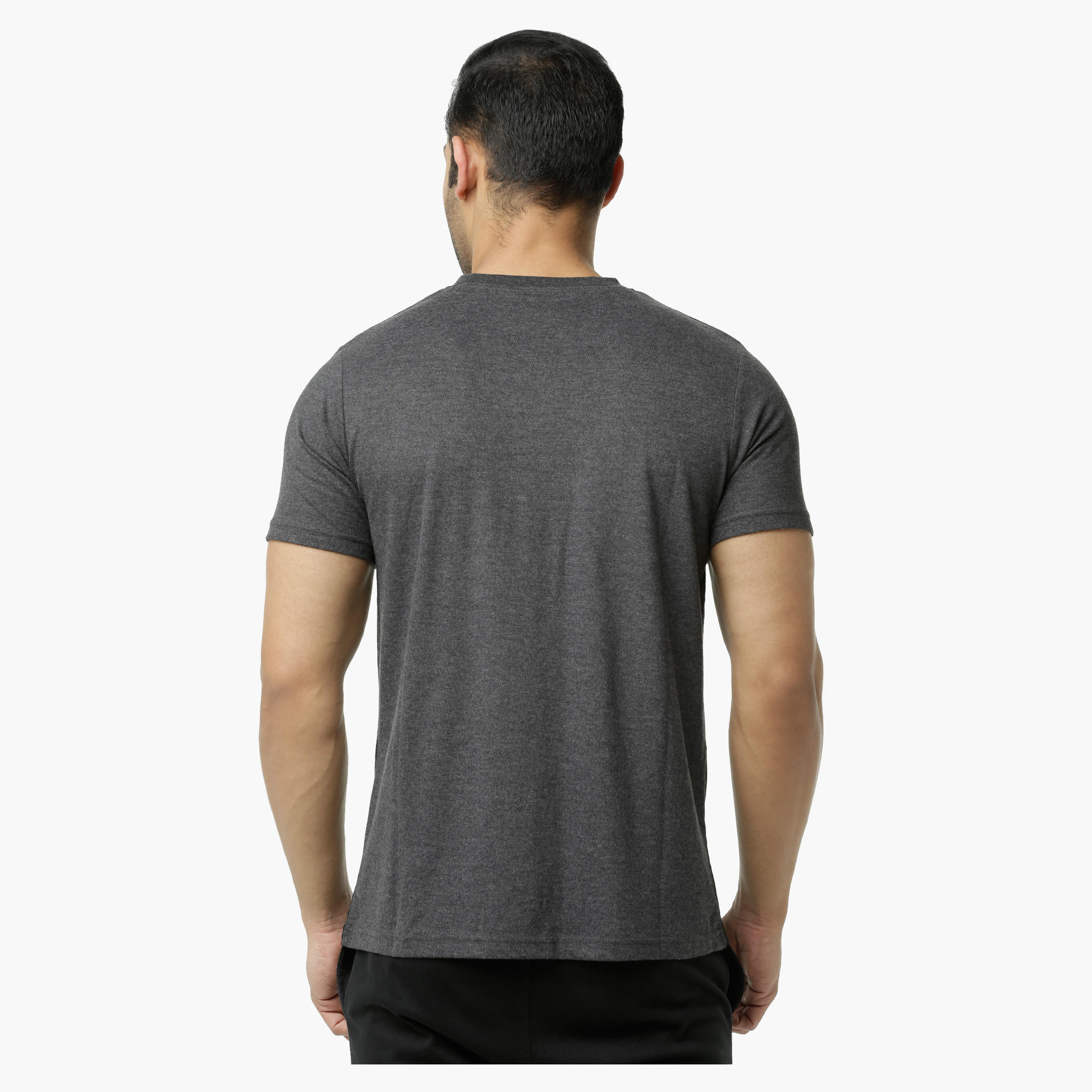 Smiley World Printed Crew Neck T-Shirt with Short Sleeves-men-clothing-tshirtsandpolos-tshirts-image-4