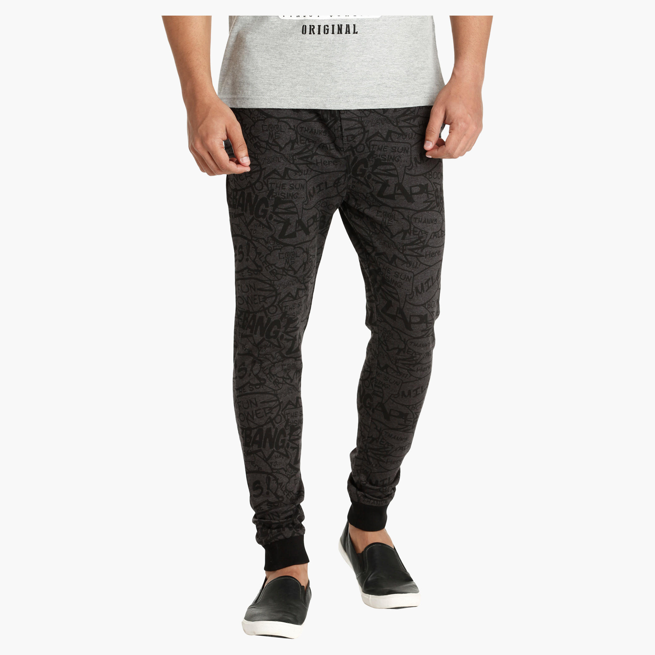Smiley World Graphic Print Jog Pants-men-clothing-bottoms-joggers-image-1