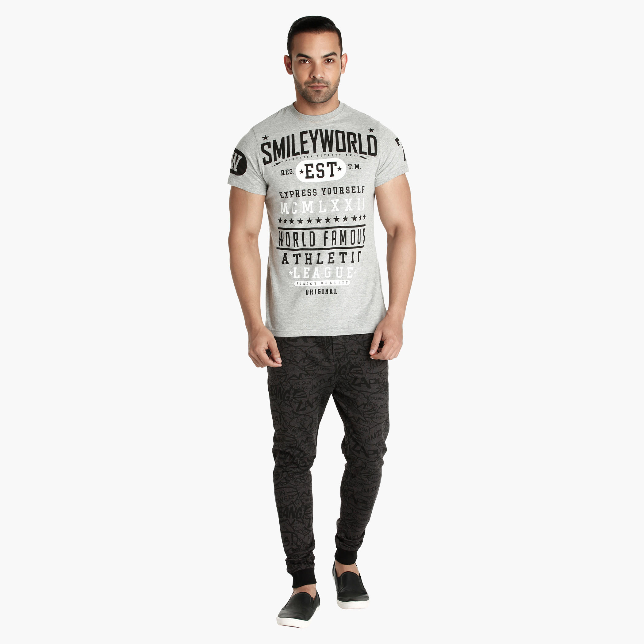 Smiley World Graphic Print Jog Pants-men-clothing-bottoms-joggers-image-5