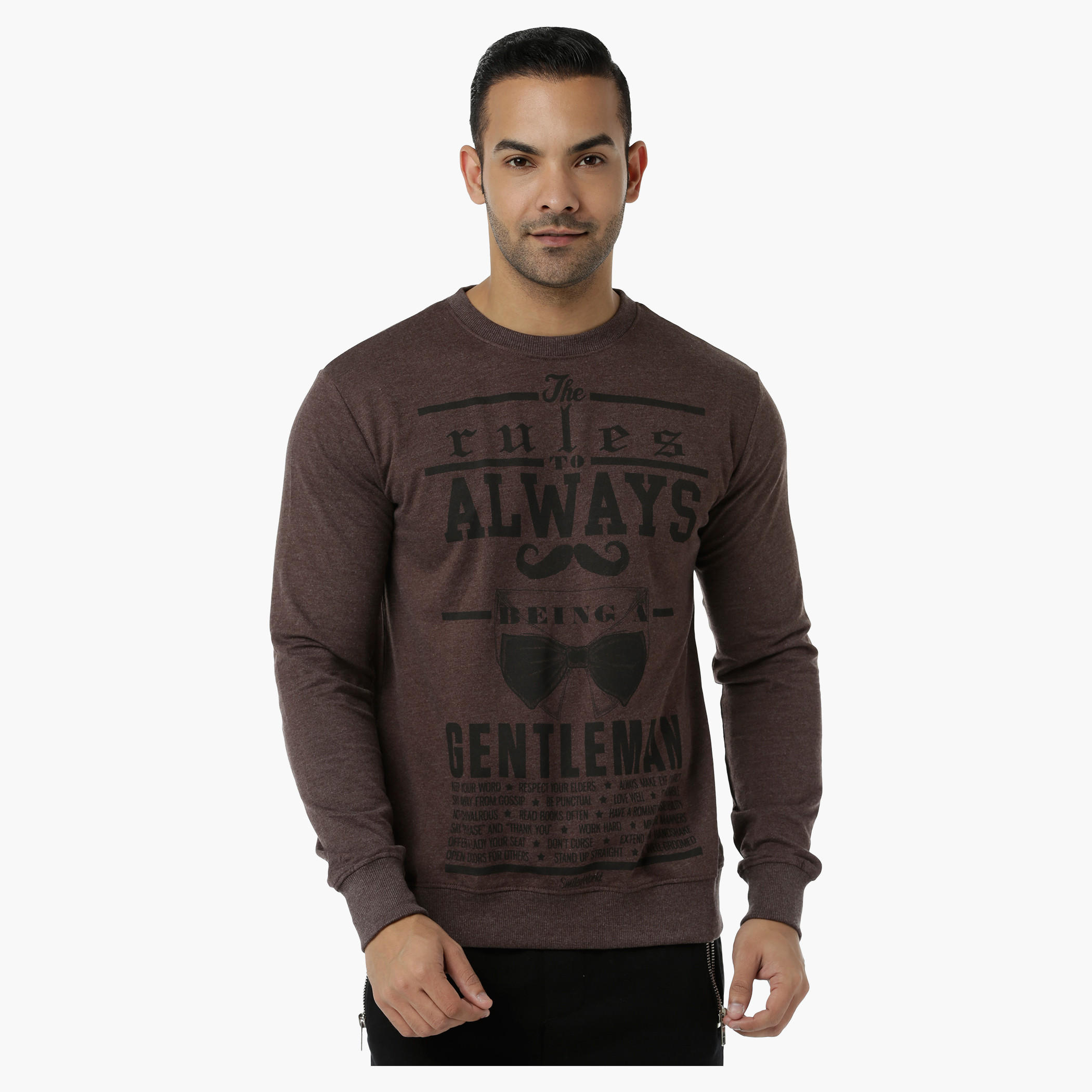 Smiley World Printed T-shirt with Long Sleeves-men-winterwear-hoodiesandsweatshirts-image-1