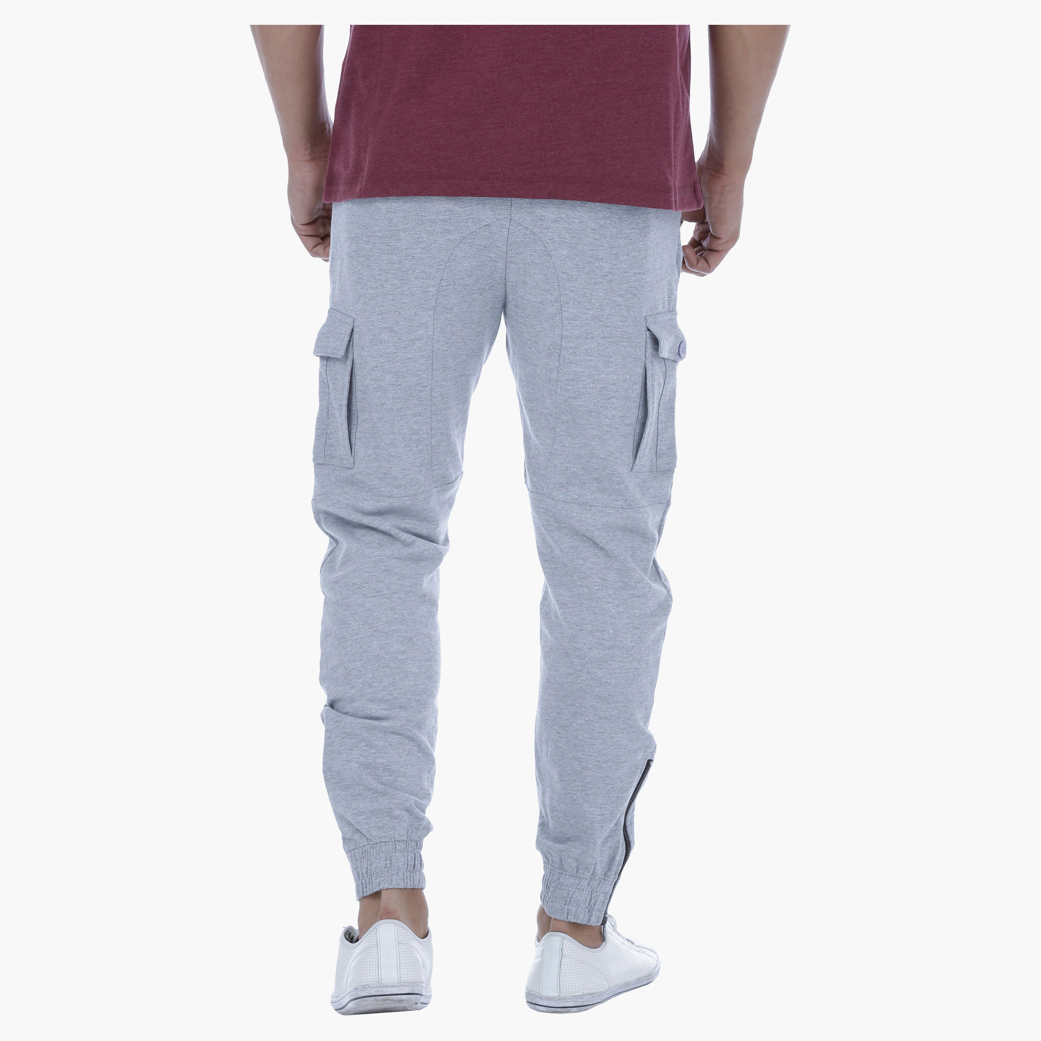 Smiley World Graphic Print Jog Pants with Zippered Cuffs-men-clothing-bottoms-joggers-image-2