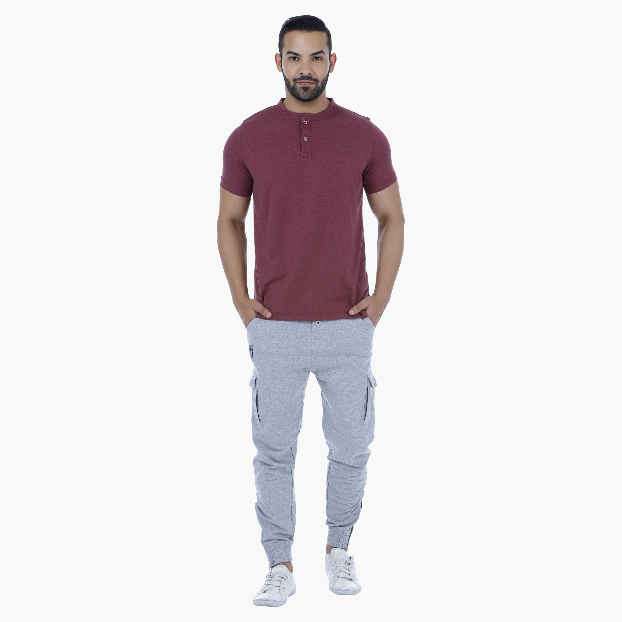 Smiley World Graphic Print Jog Pants with Zippered Cuffs-men-clothing-bottoms-joggers-image-5