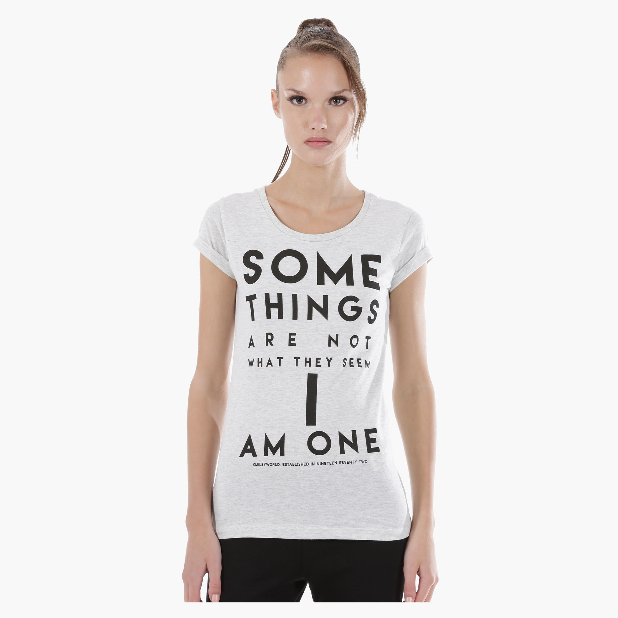 Smiley World Printed Cotton T-Shirt-women-clothing-tshirts-image-1