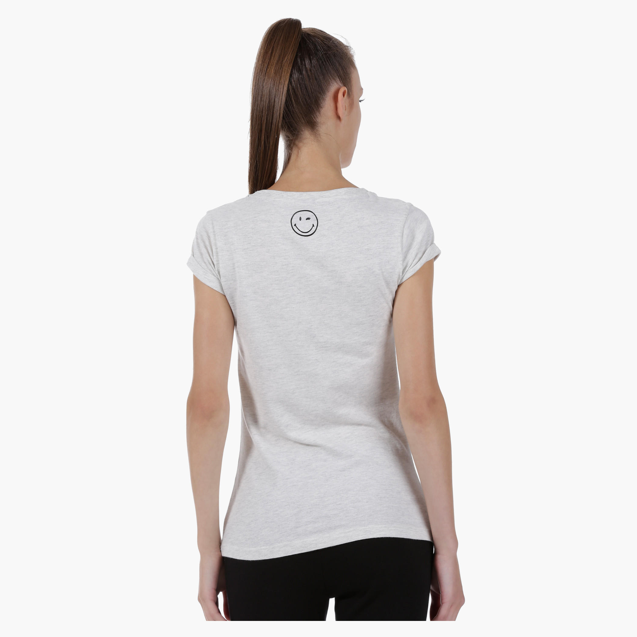 Smiley World Printed Cotton T-Shirt-women-clothing-tshirts-image-2