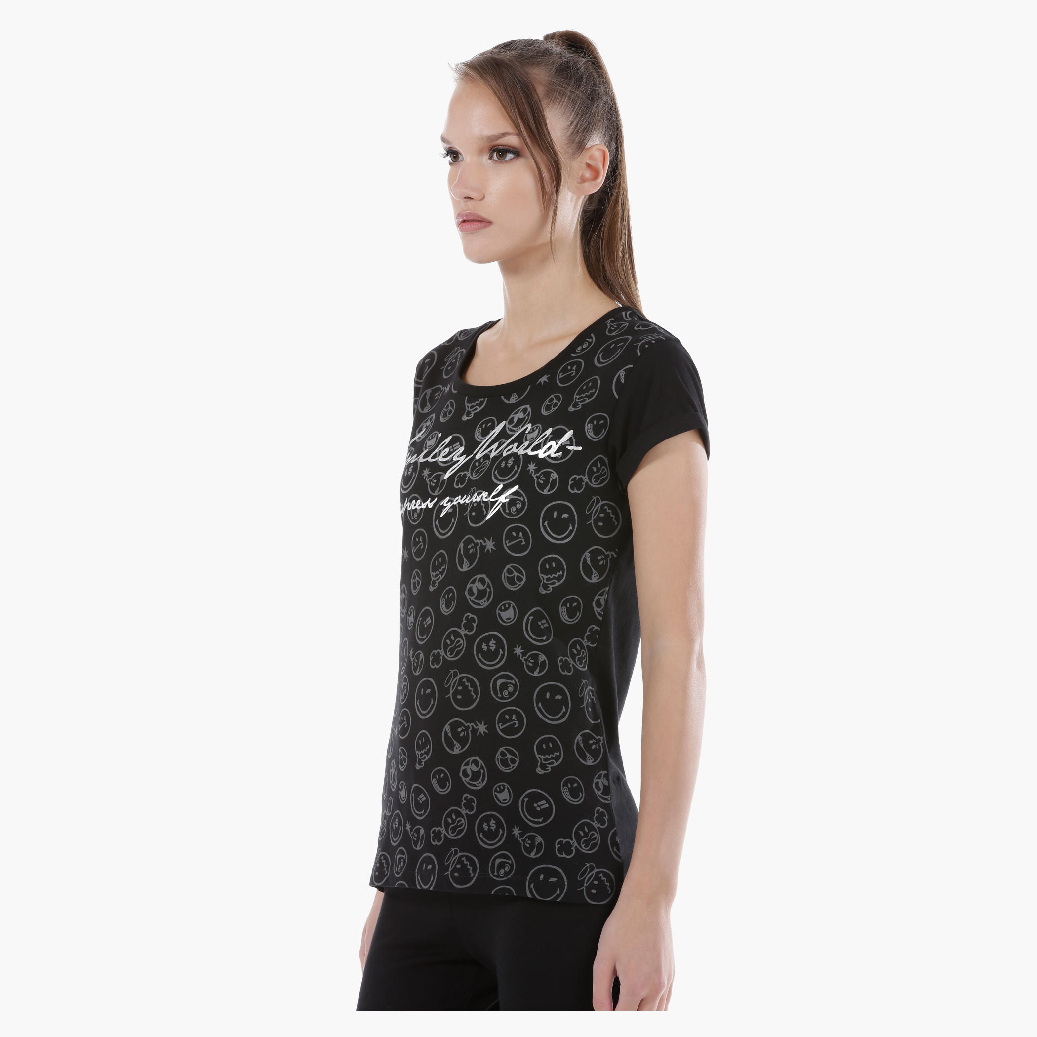 Smiley World Printed T-Shirt-women-clothing-tshirts-image-3