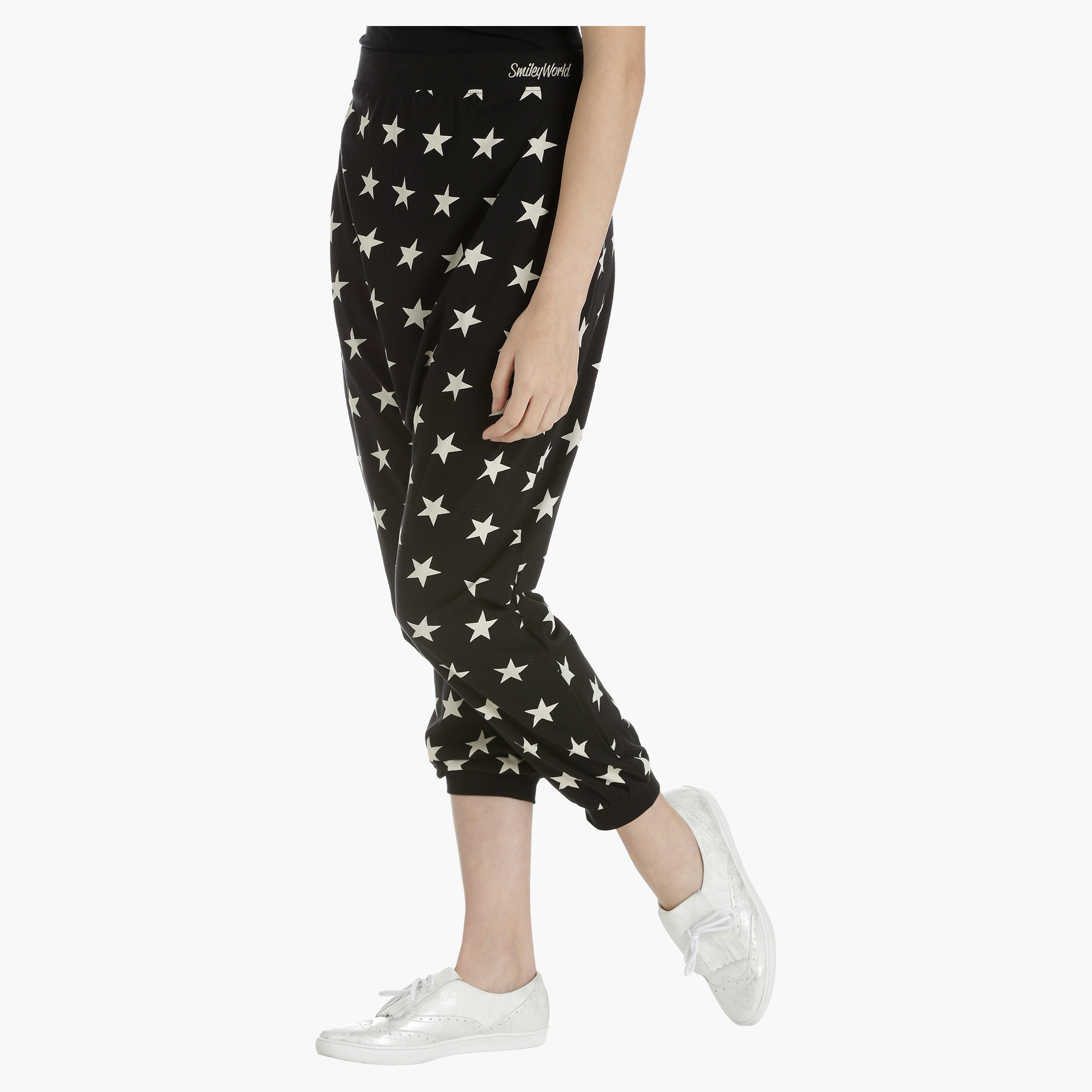 Smiley World Printed Jog Pants-women-clothing-bottoms-joggers-image-3