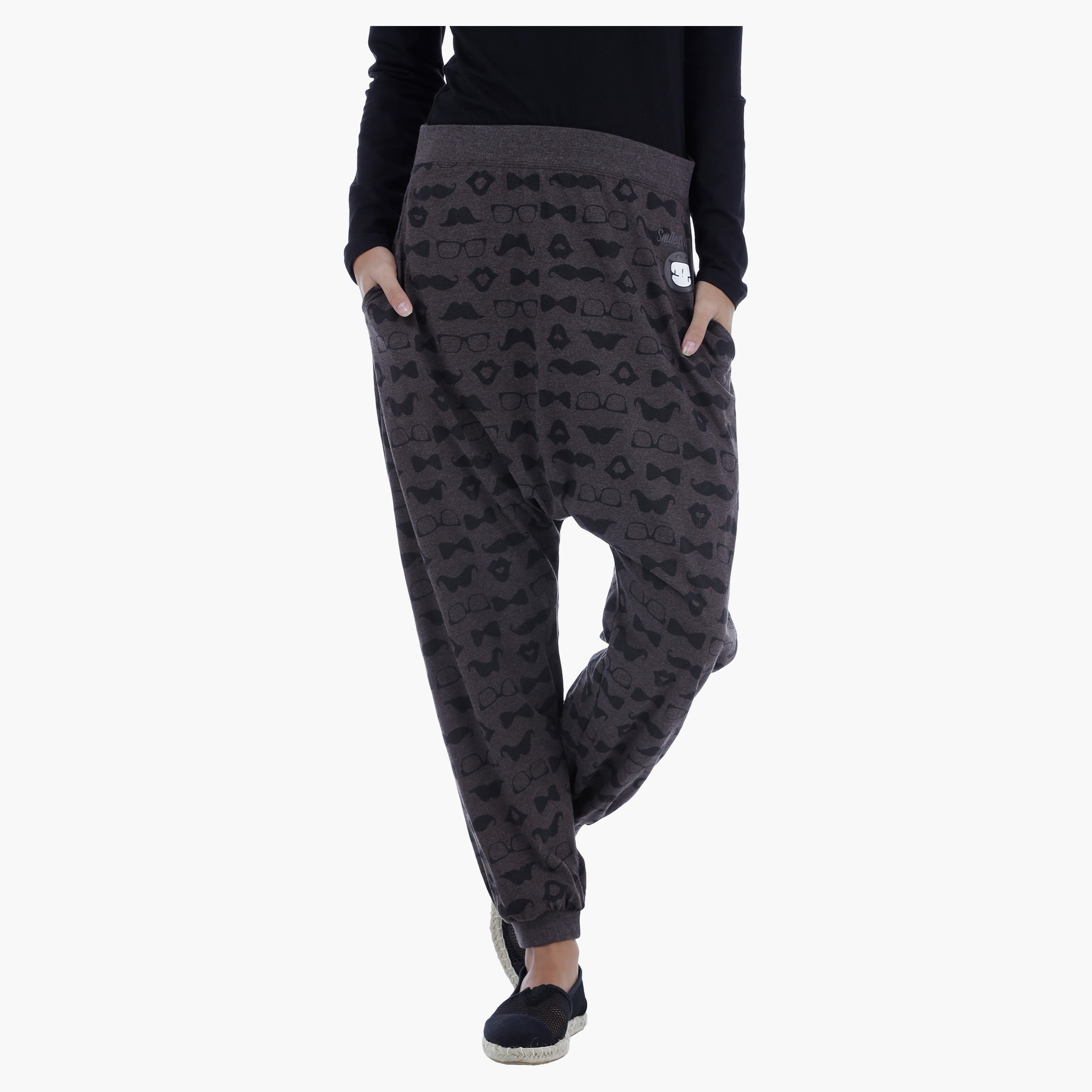 Smiley World Printed Pants-women-clothing-bottoms-joggers-image-1