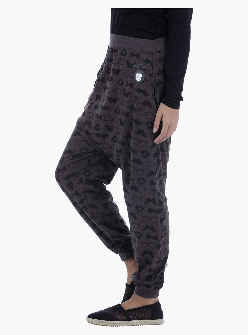 Smiley World Printed Pants-women-clothing-bottoms-joggers-image-3