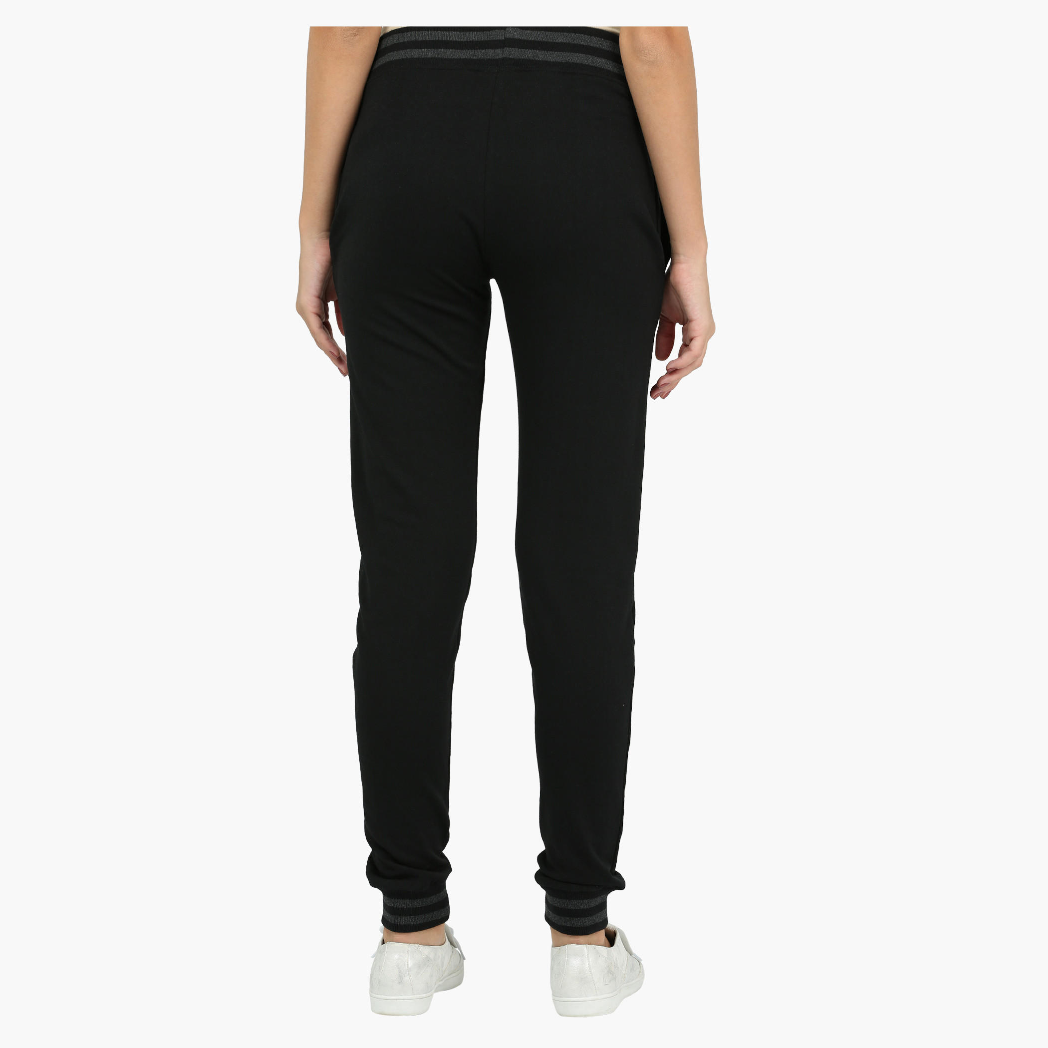 Smiley World Jog Pants with Ribbed Waist and Cuffs-women-clothing-bottoms-joggers-image-2