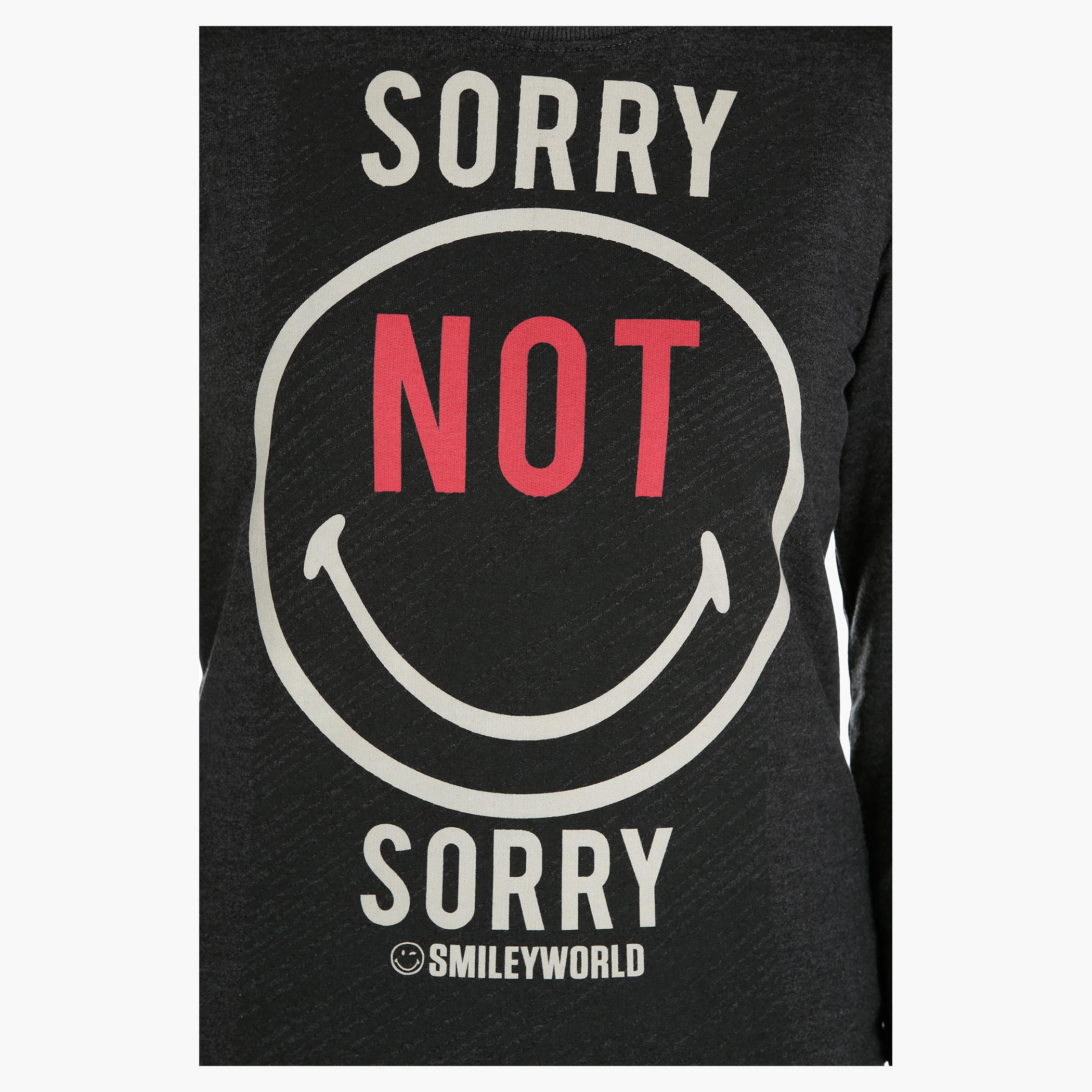 Smiley World Printed sweatshirt with Long Sleeves-women-winterwear-hoodiesandsweatshirts-sweatshirts-image-2