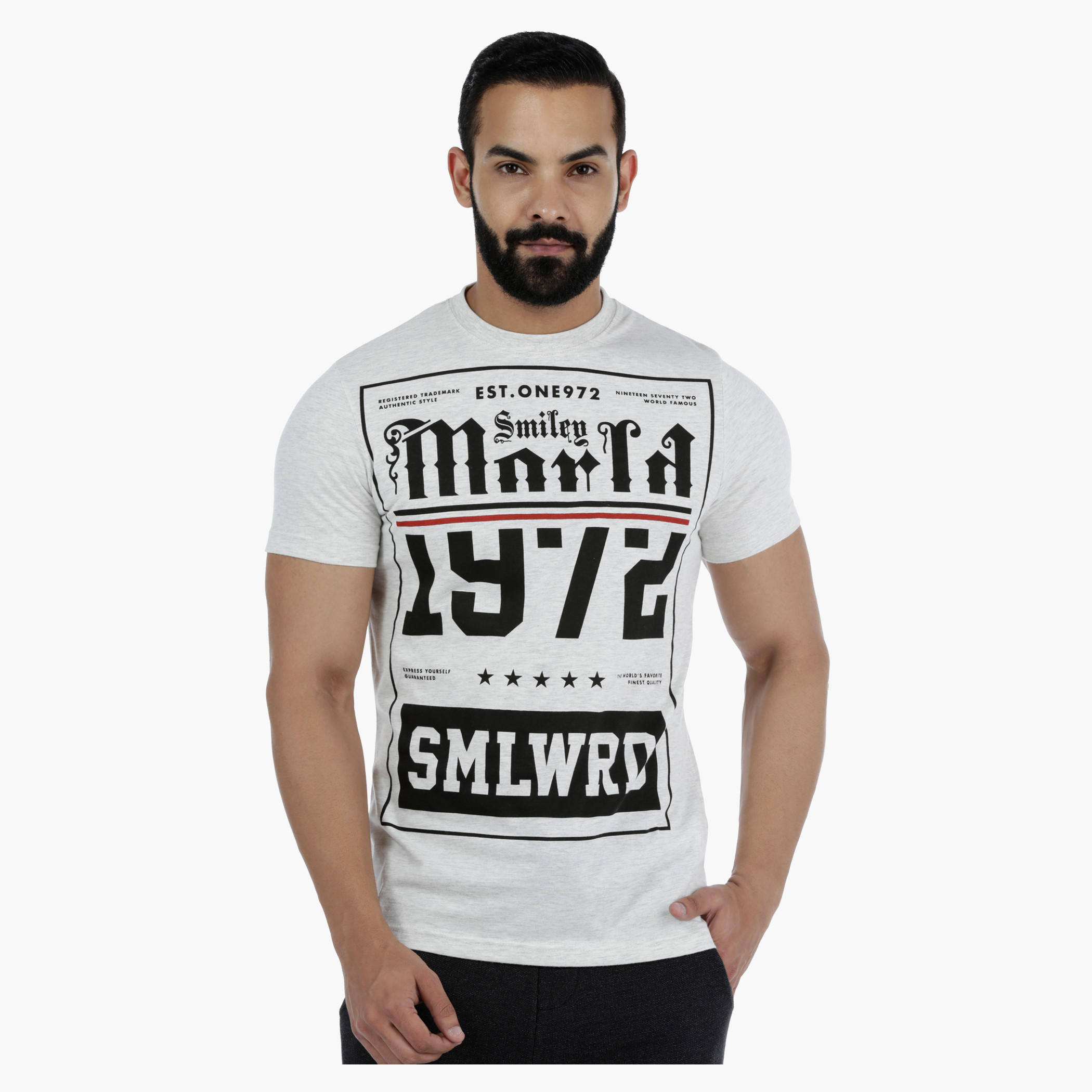 Smiley World Printed T-Shirt with Short Sleeves-men-clothing-tshirtsandpolos-tshirts-image-1