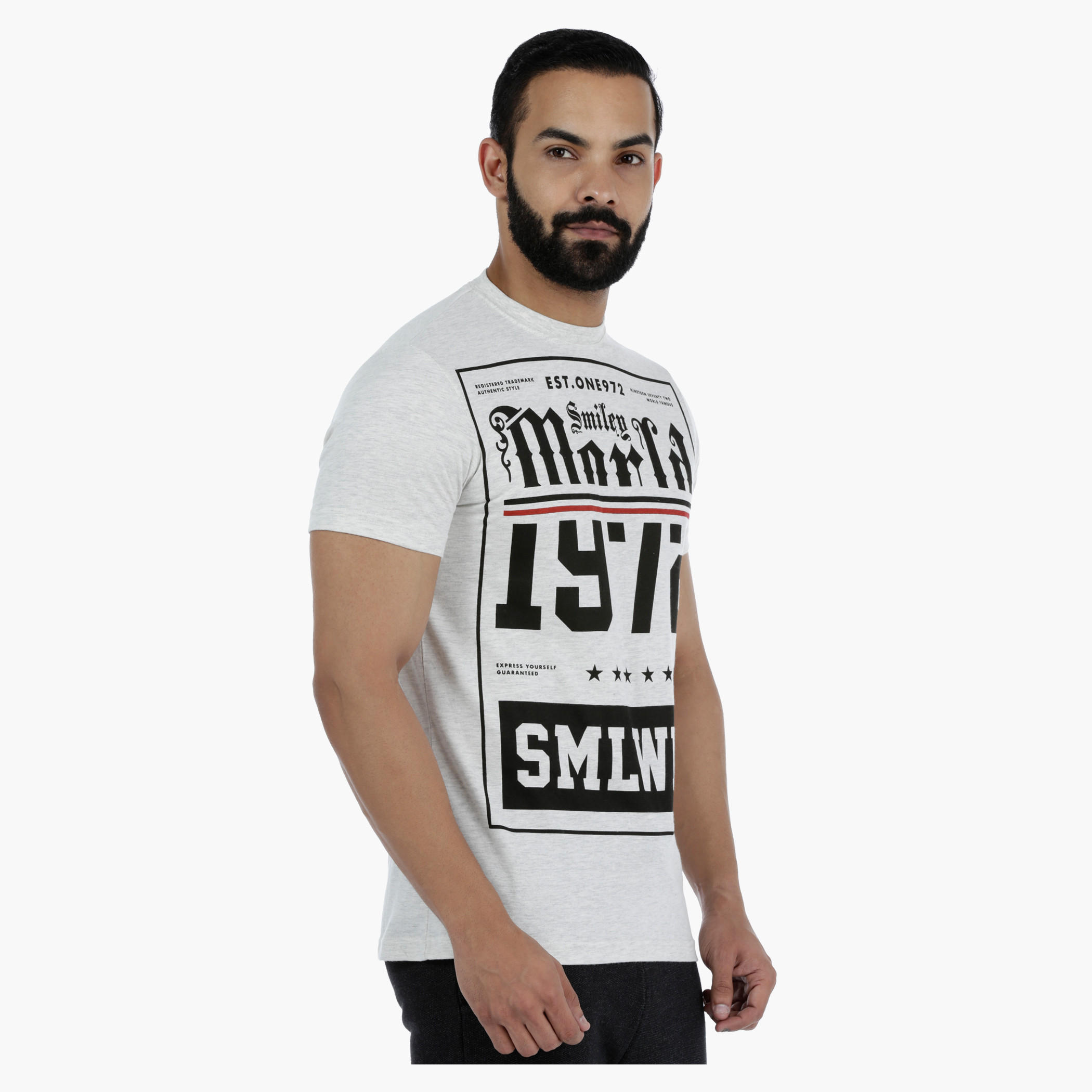Smiley World Printed T-Shirt with Short Sleeves-men-clothing-tshirtsandpolos-tshirts-image-3