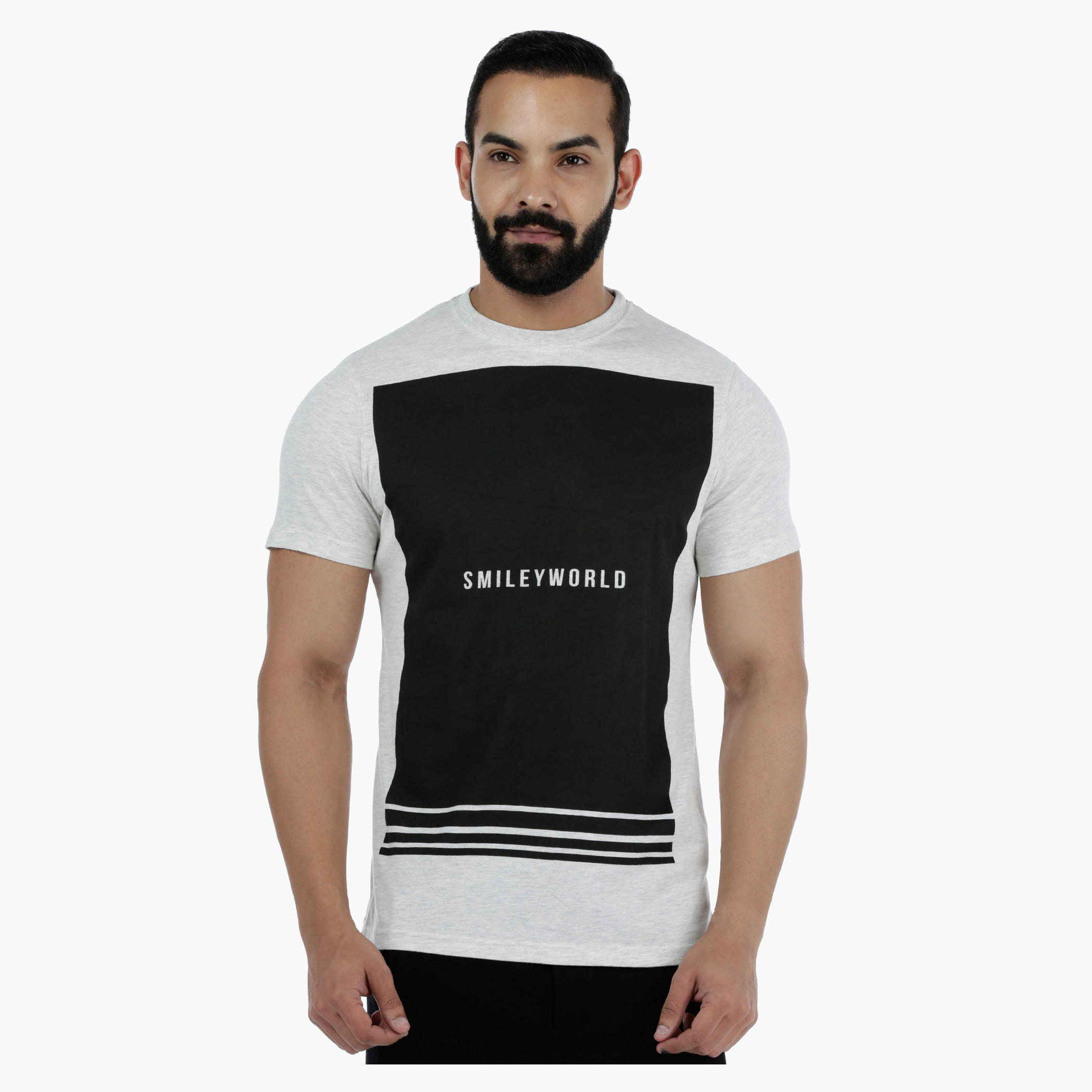 Smiley World Printed T-Shirt with Short Sleeves-men-clothing-tshirtsandpolos-tshirts-image-1