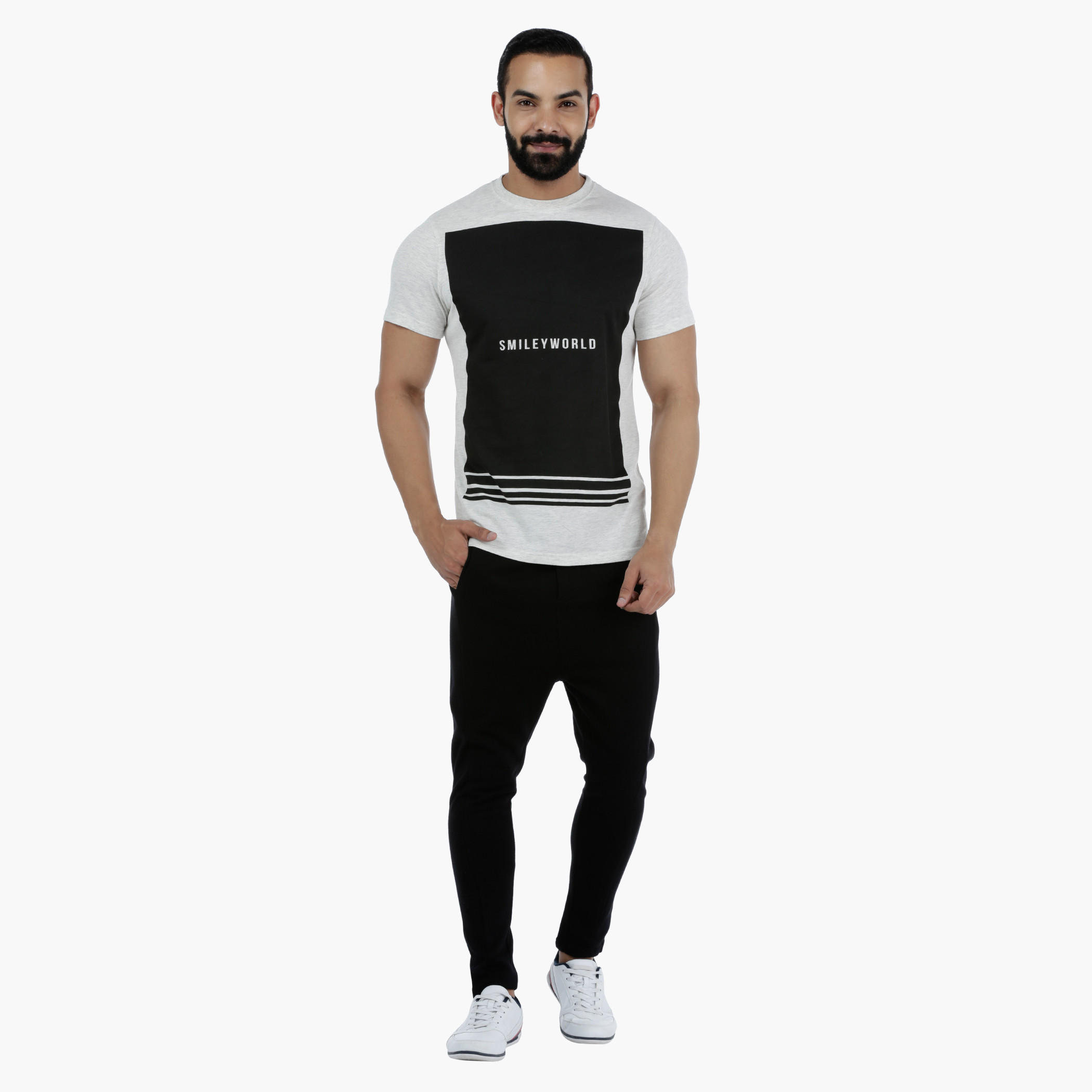 Smiley World Printed T-Shirt with Short Sleeves-men-clothing-tshirtsandpolos-tshirts-image-5