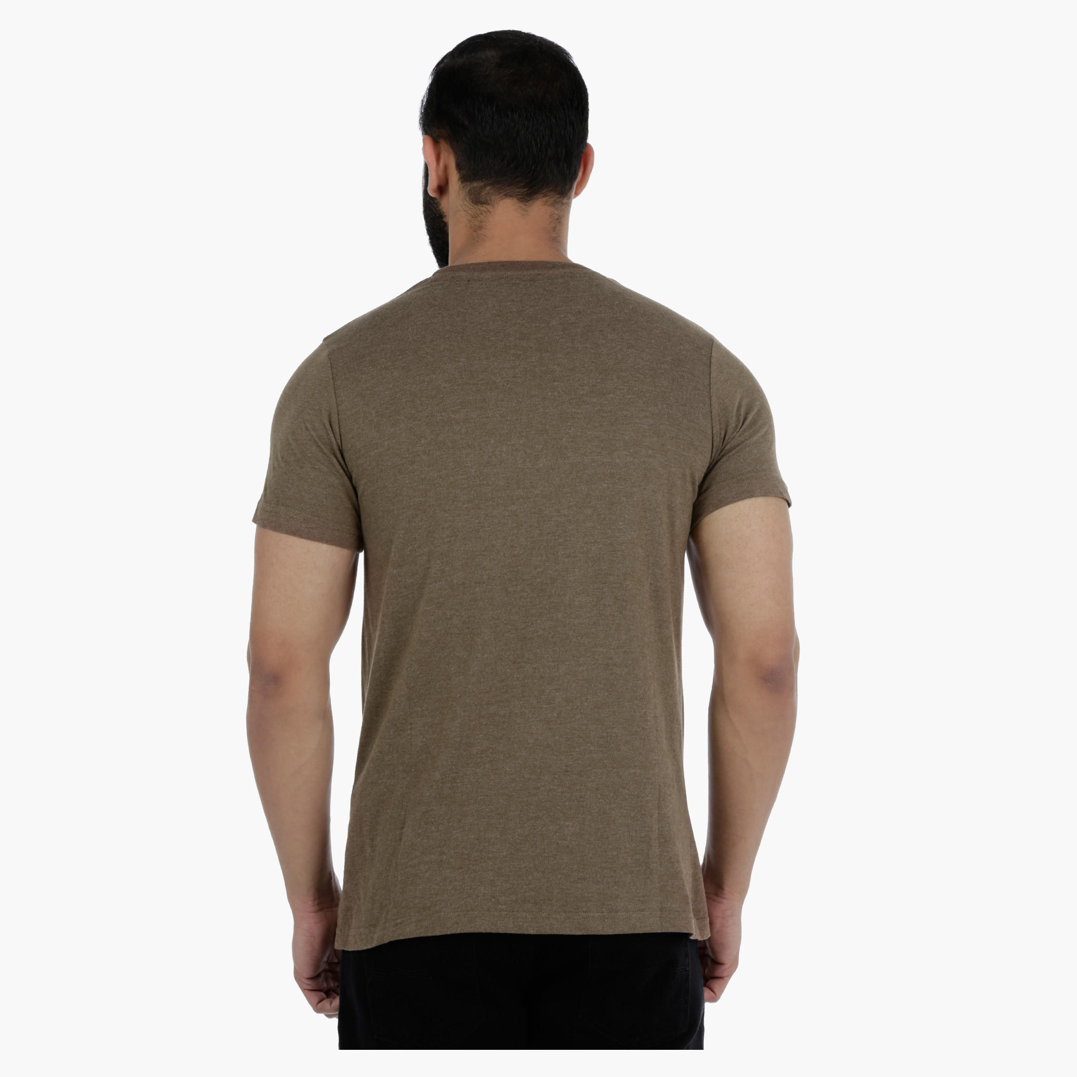 Smiley World Graphic Print Short Sleeves Melange T-shirt-men-clothing-tshirtsandpolos-tshirts-image-2