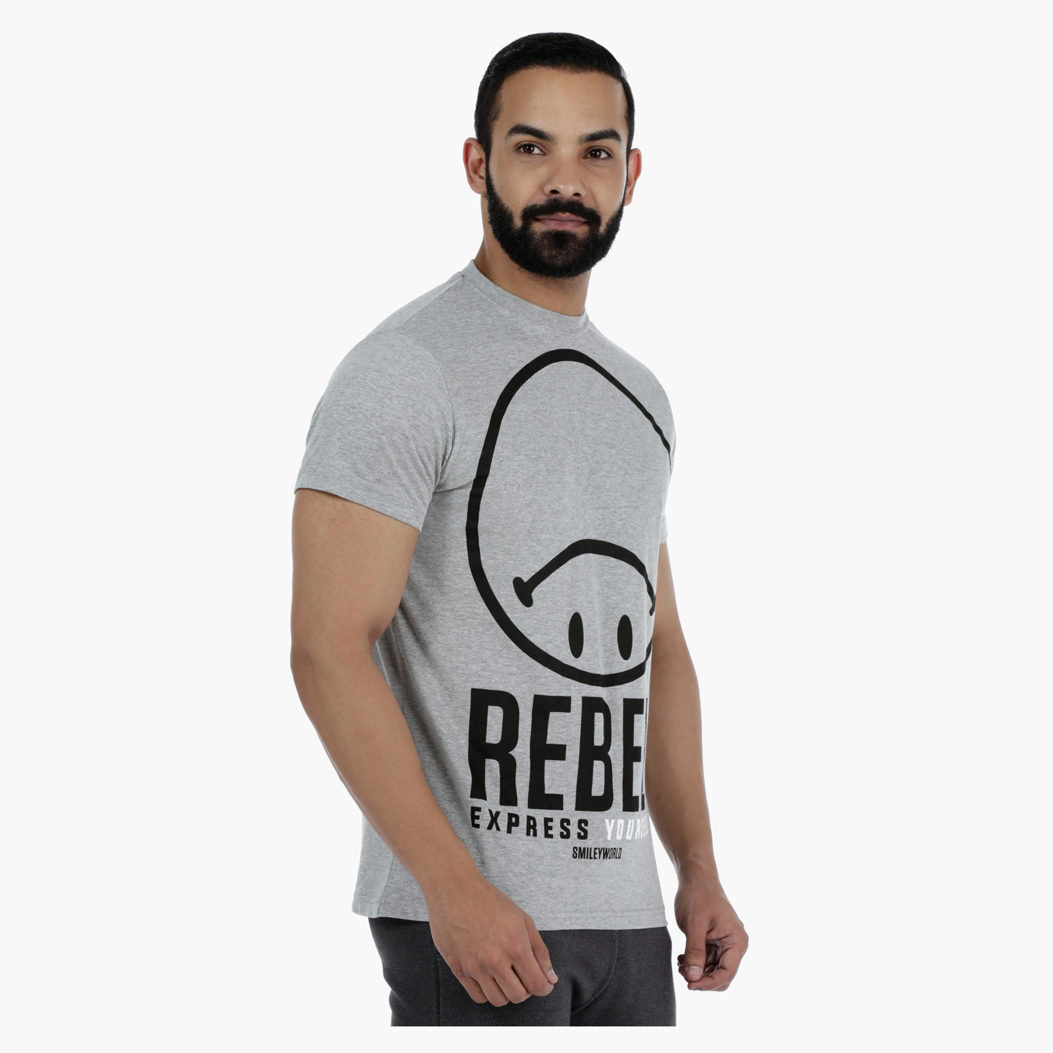 Smiley World Printed T-Shirt with Short Sleeves-men-clothing-tshirtsandpolos-tshirts-image-3