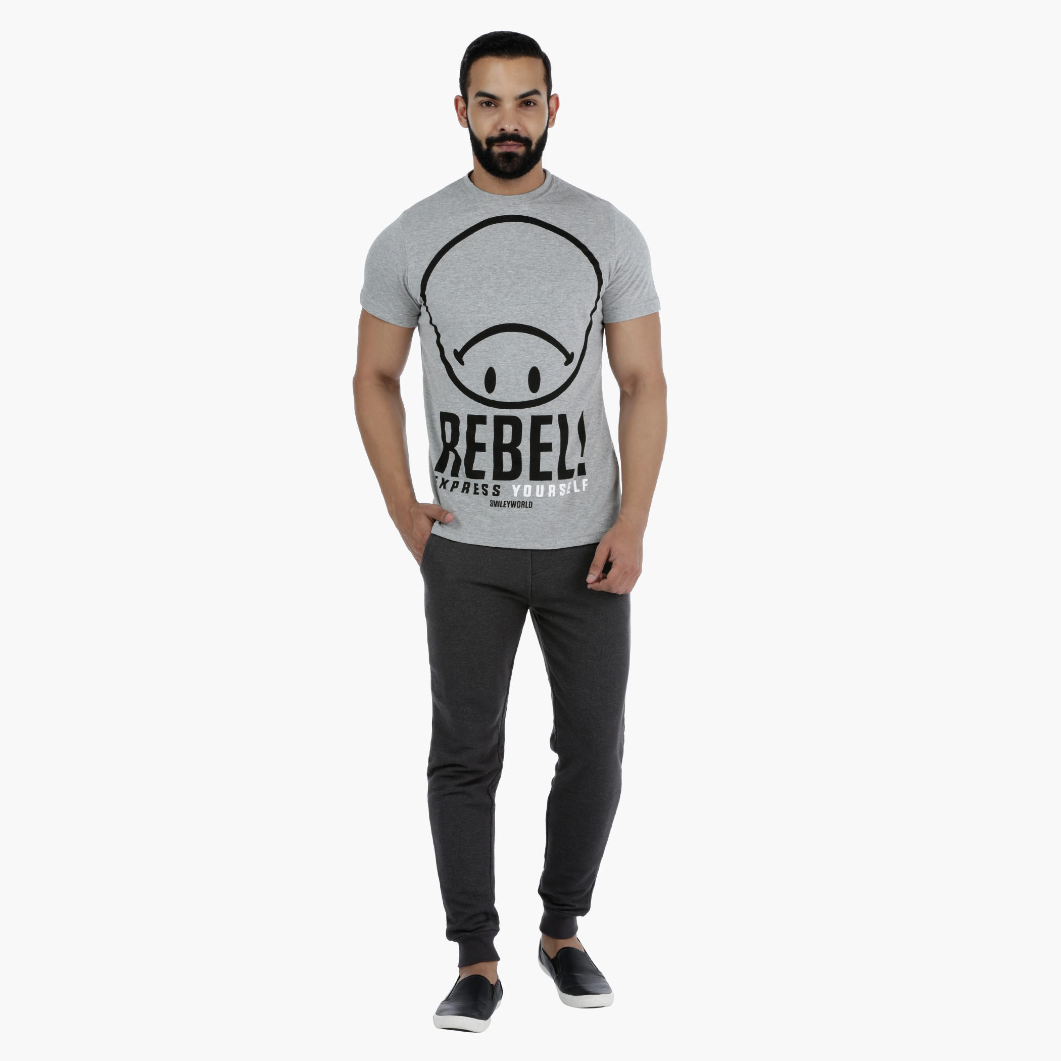 Smiley World Printed T-Shirt with Short Sleeves-men-clothing-tshirtsandpolos-tshirts-image-5