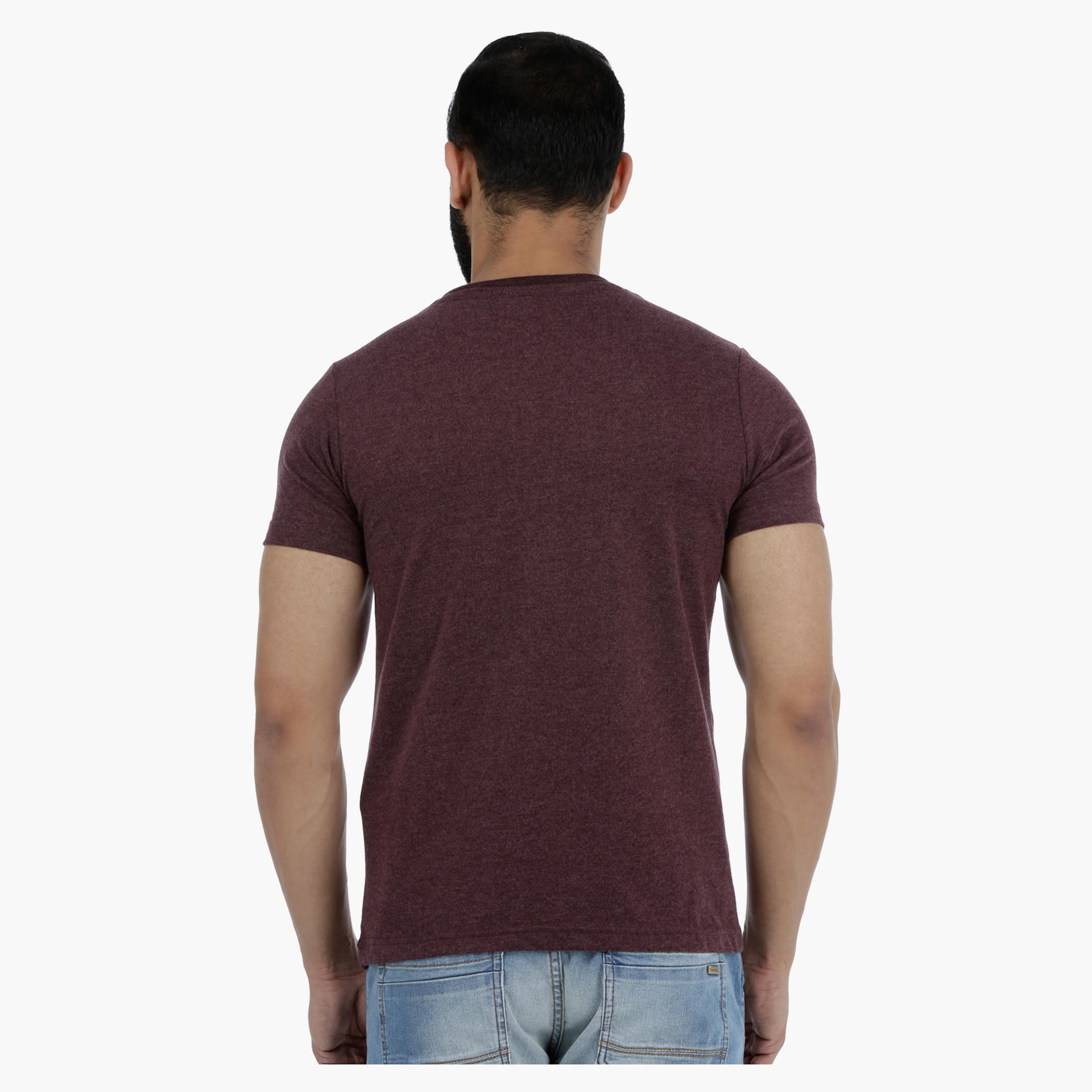Smiley World Graphic Print Short Sleeves Melange T-shirt-men-clothing-tshirtsandpolos-tshirts-image-2
