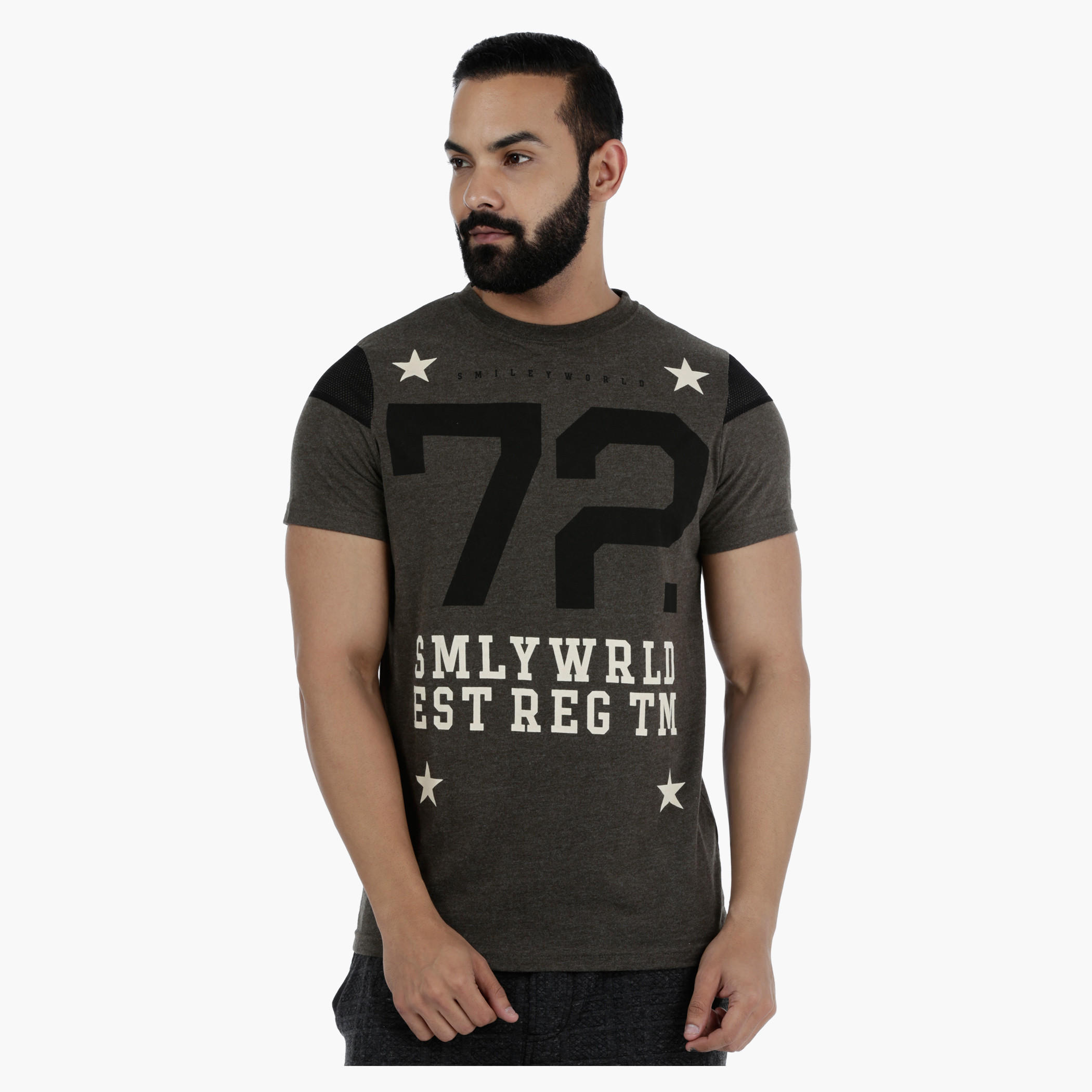 Smiley World Printed T-Shirt with Short Sleeves-men-clothing-tshirtsandpolos-tshirts-image-1