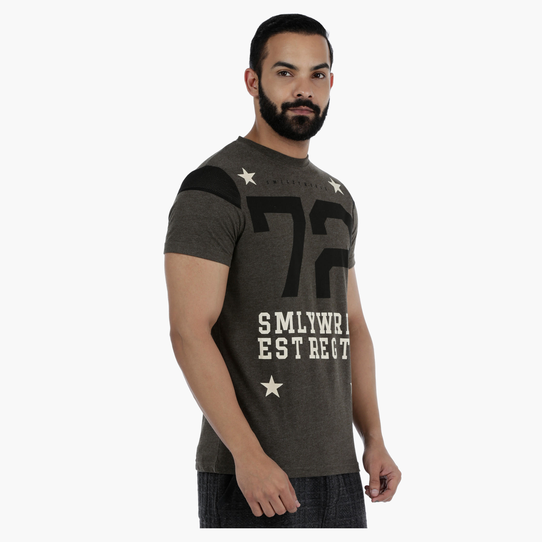 Smiley World Printed T-Shirt with Short Sleeves-men-clothing-tshirtsandpolos-tshirts-image-3