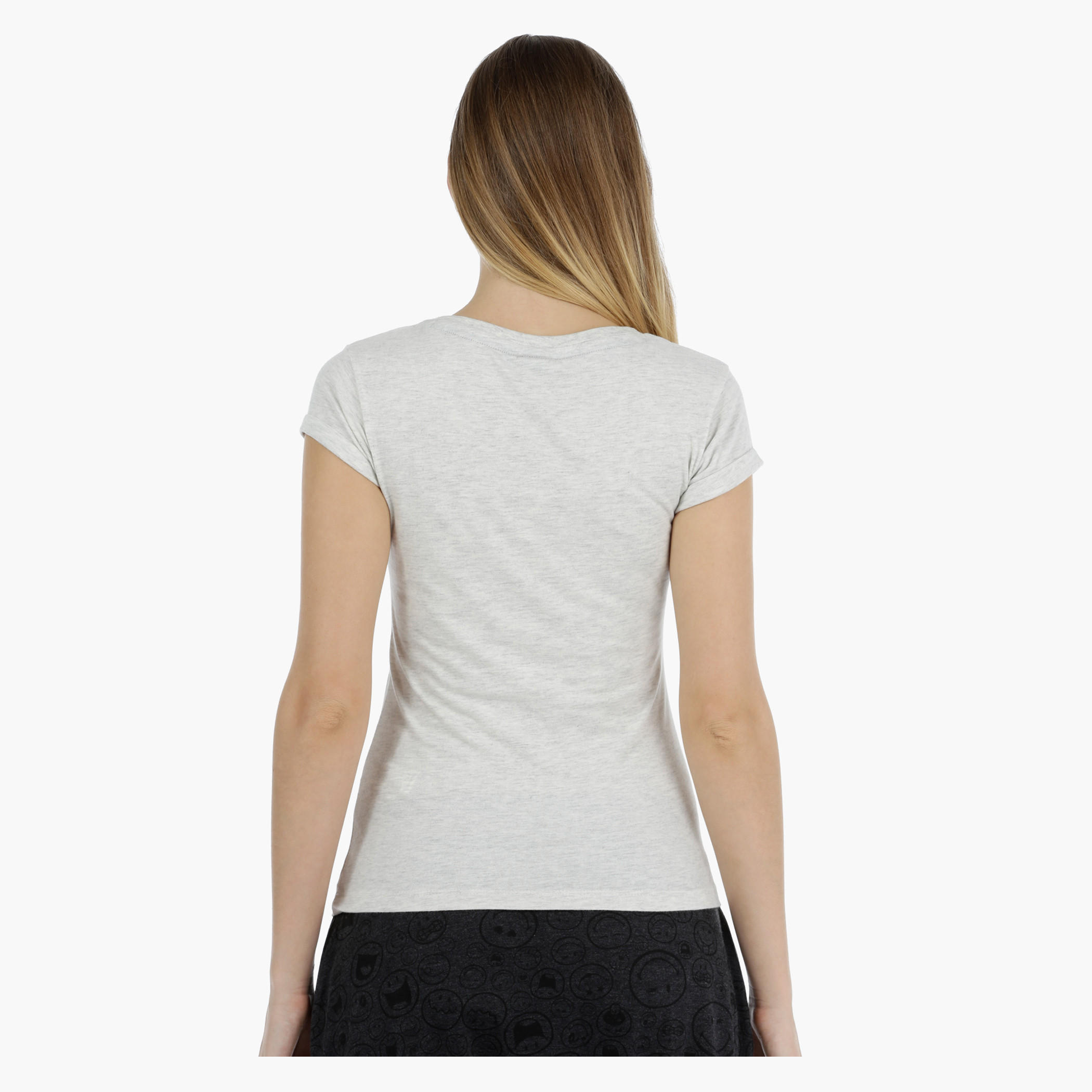 Smiley World Graphic Short-sleeved T-shirt-women-clothing-tshirts-image-4