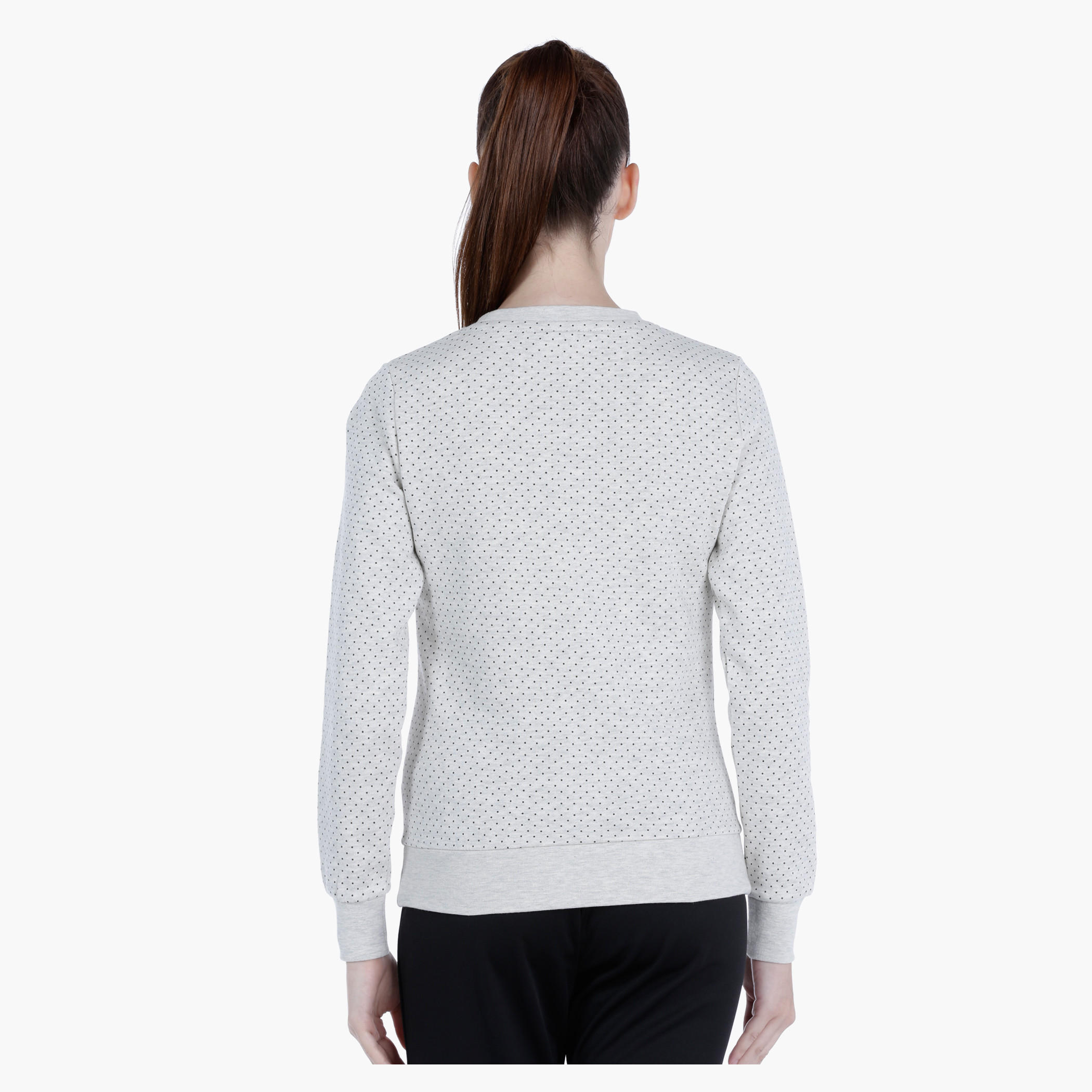 Smiley World Melange Sweatshirt with Graphic Print and Long Sleeves-women-winterwear-hoodiesandsweatshirts-sweatshirts-image-2