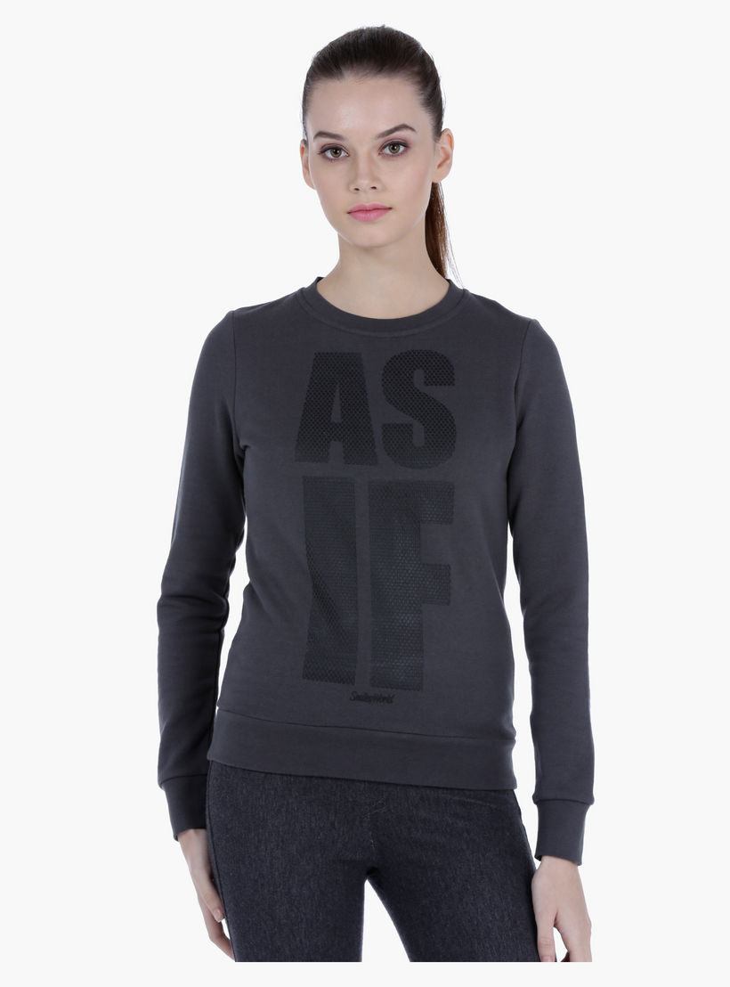 Smiley World Sweatshirt with Graphic Print and Long Sleeves-women-winterwear-hoodiesandsweatshirts-sweatshirts-image-5