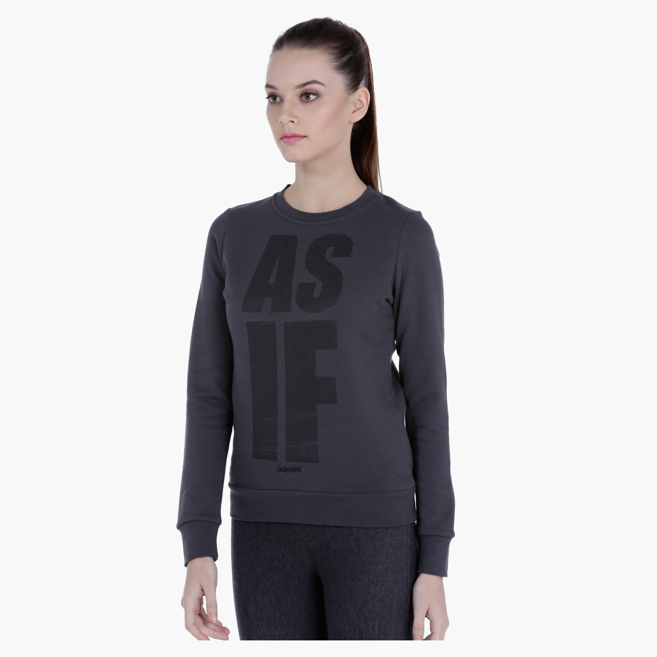 Smiley World Sweatshirt with Graphic Print and Long Sleeves-women-winterwear-hoodiesandsweatshirts-sweatshirts-image-3
