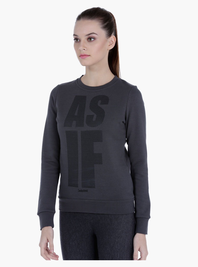 Smiley World Sweatshirt with Graphic Print and Long Sleeves-women-winterwear-hoodiesandsweatshirts-sweatshirts-image-3