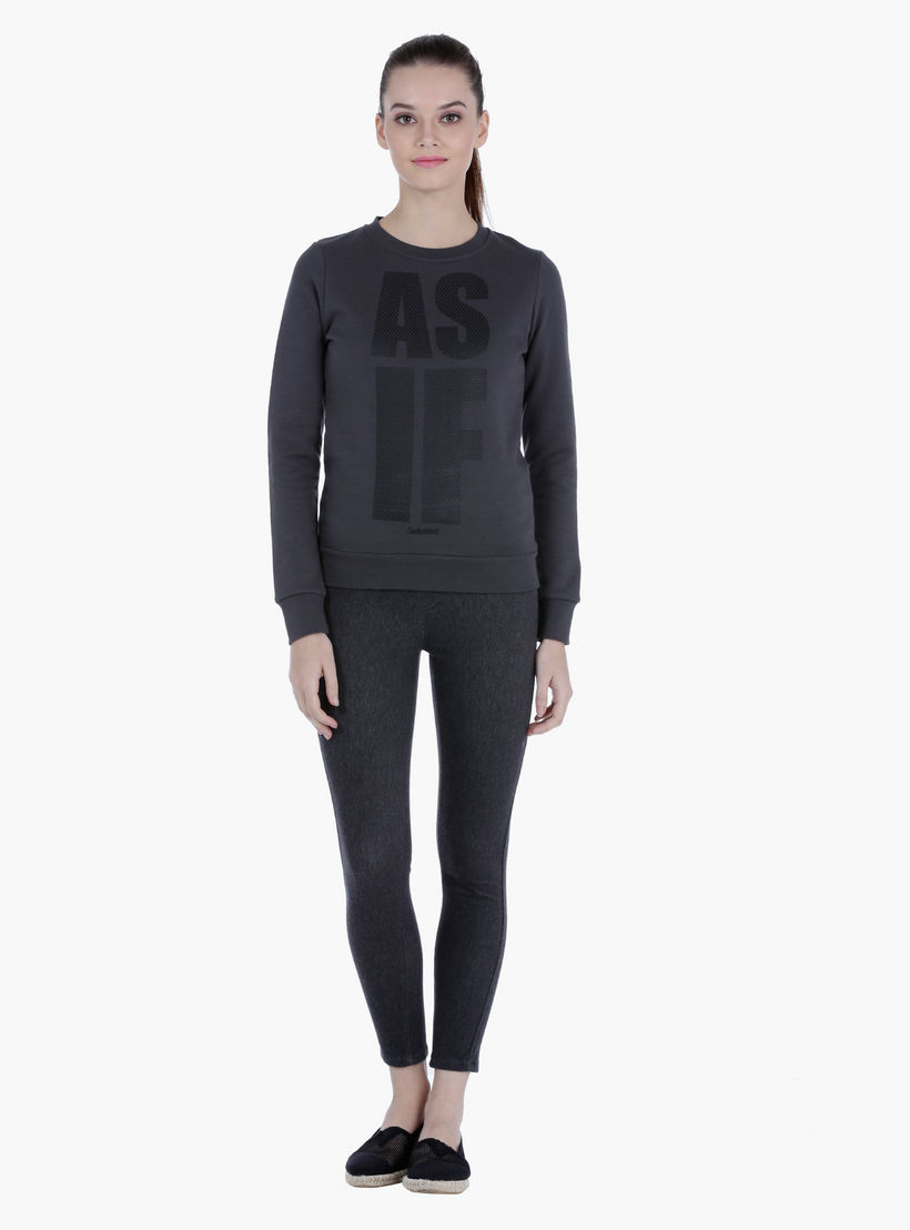 Smiley World Sweatshirt with Graphic Print and Long Sleeves-women-winterwear-hoodiesandsweatshirts-sweatshirts-image-1