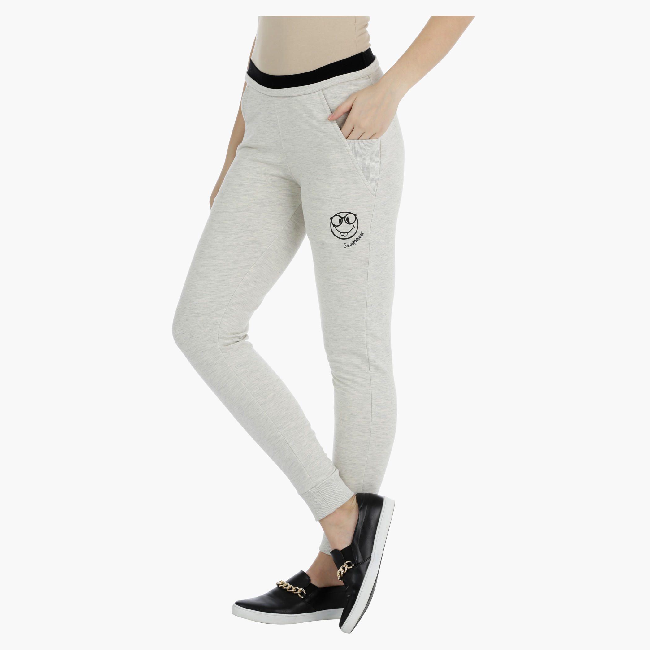 Smiley World Jog Pants with Contrast Waist-women-clothing-bottoms-joggers-image-3