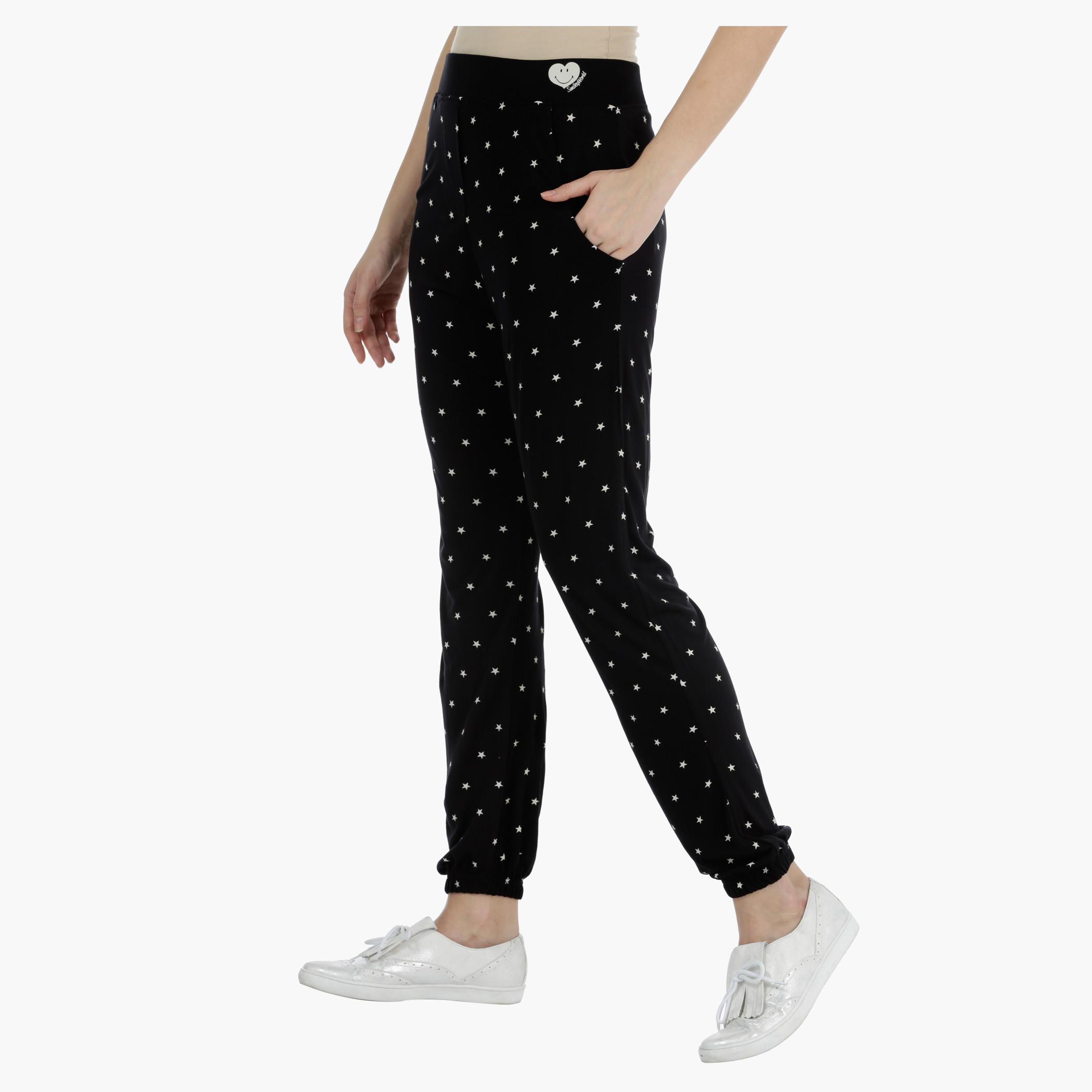 Smiley World Star Print Jog Pants-women-clothing-bottoms-joggers-image-3
