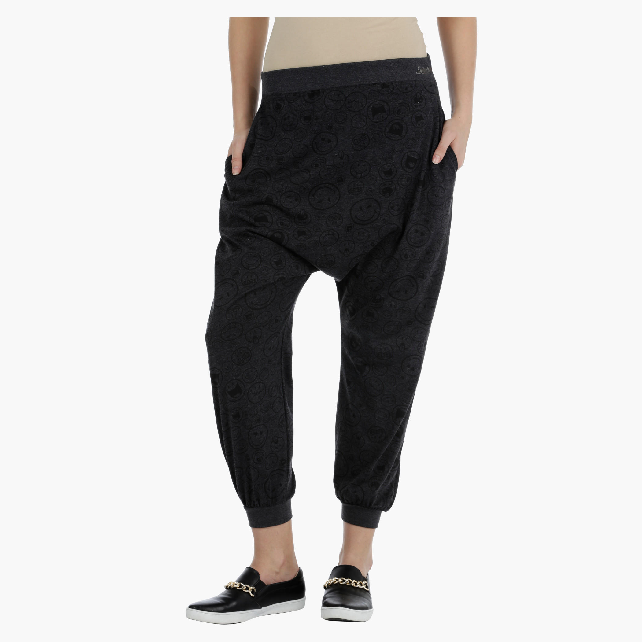 Smiley World Printed Jog Pants-women-clothing-bottoms-joggers-image-5