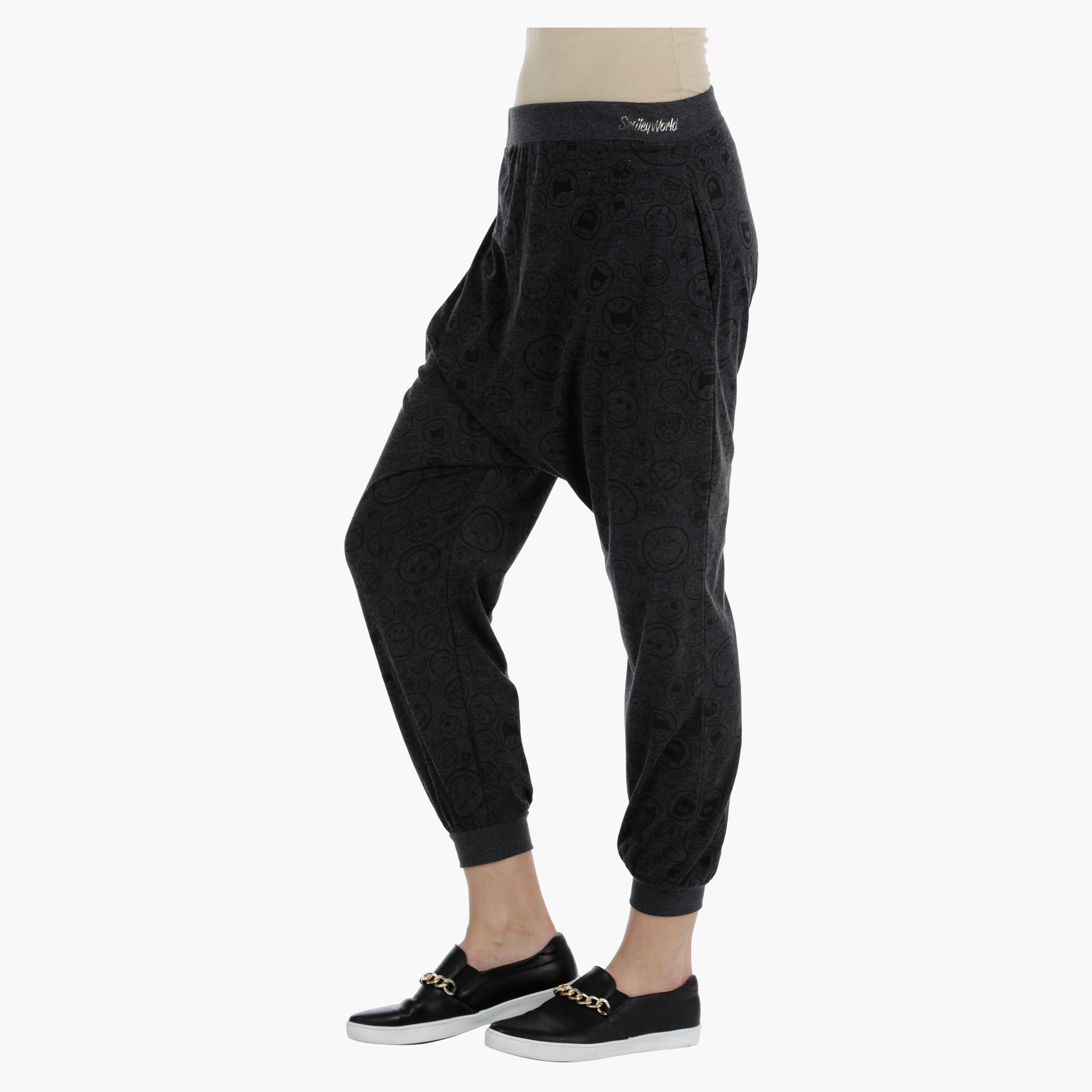 Smiley World Printed Jog Pants-women-clothing-bottoms-joggers-image-3