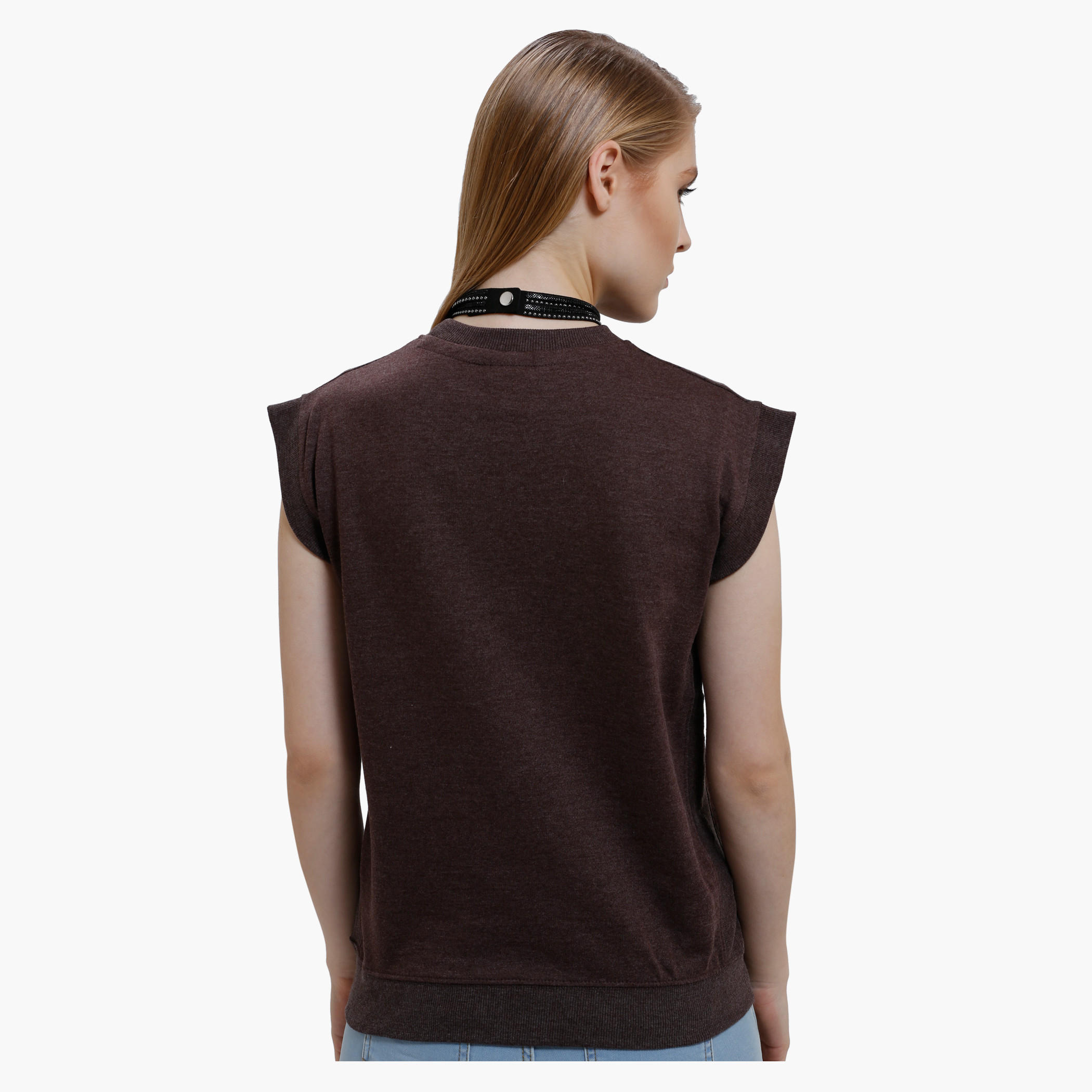 Smiley World Printed Sleeveless Top with Round Neck-women-clothing-tshirts-image-4