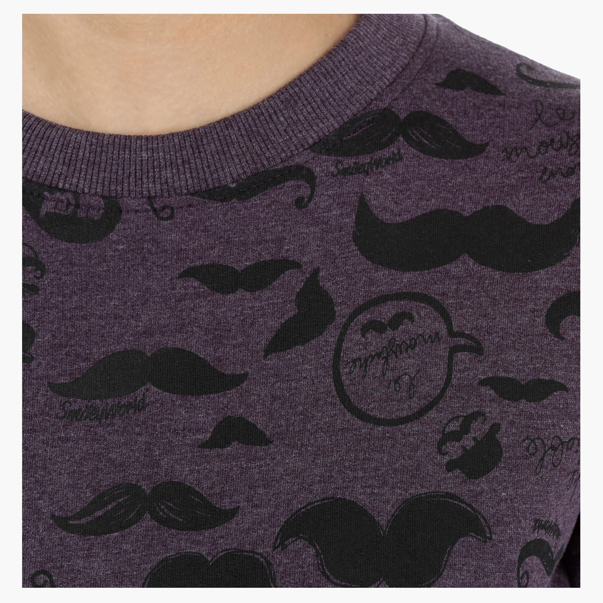 Smiley World Printed Sweatshirt with Long Sleeves-women-winterwear-hoodiesandsweatshirts-sweatshirts-image-4