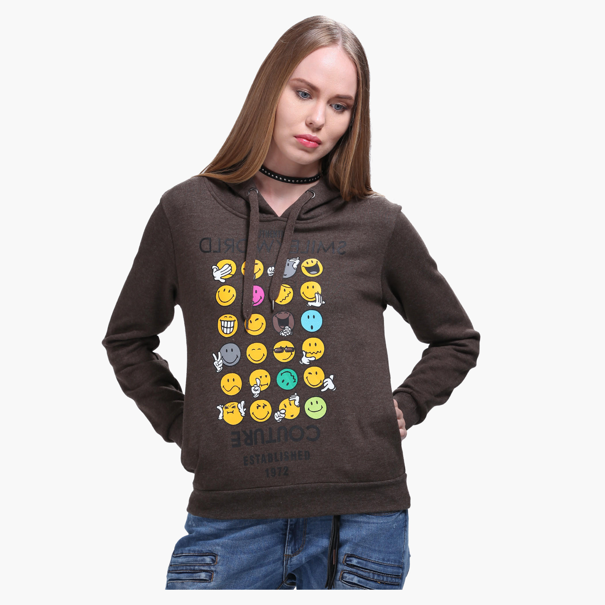 Smiley World Hooded Sweat Shirt-women-winterwear-hoodiesandsweatshirts-hoodies-image-5